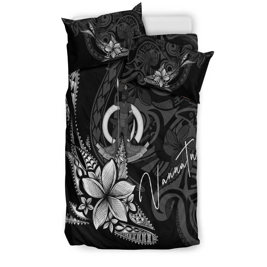 Vanuatu Bedding Set - Fish With Plumeria Flowers Style - Vibe Hoodie Shop