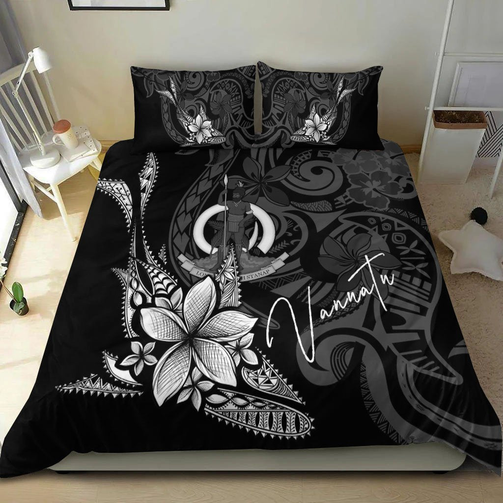 Vanuatu Bedding Set - Fish With Plumeria Flowers Style - Vibe Hoodie Shop