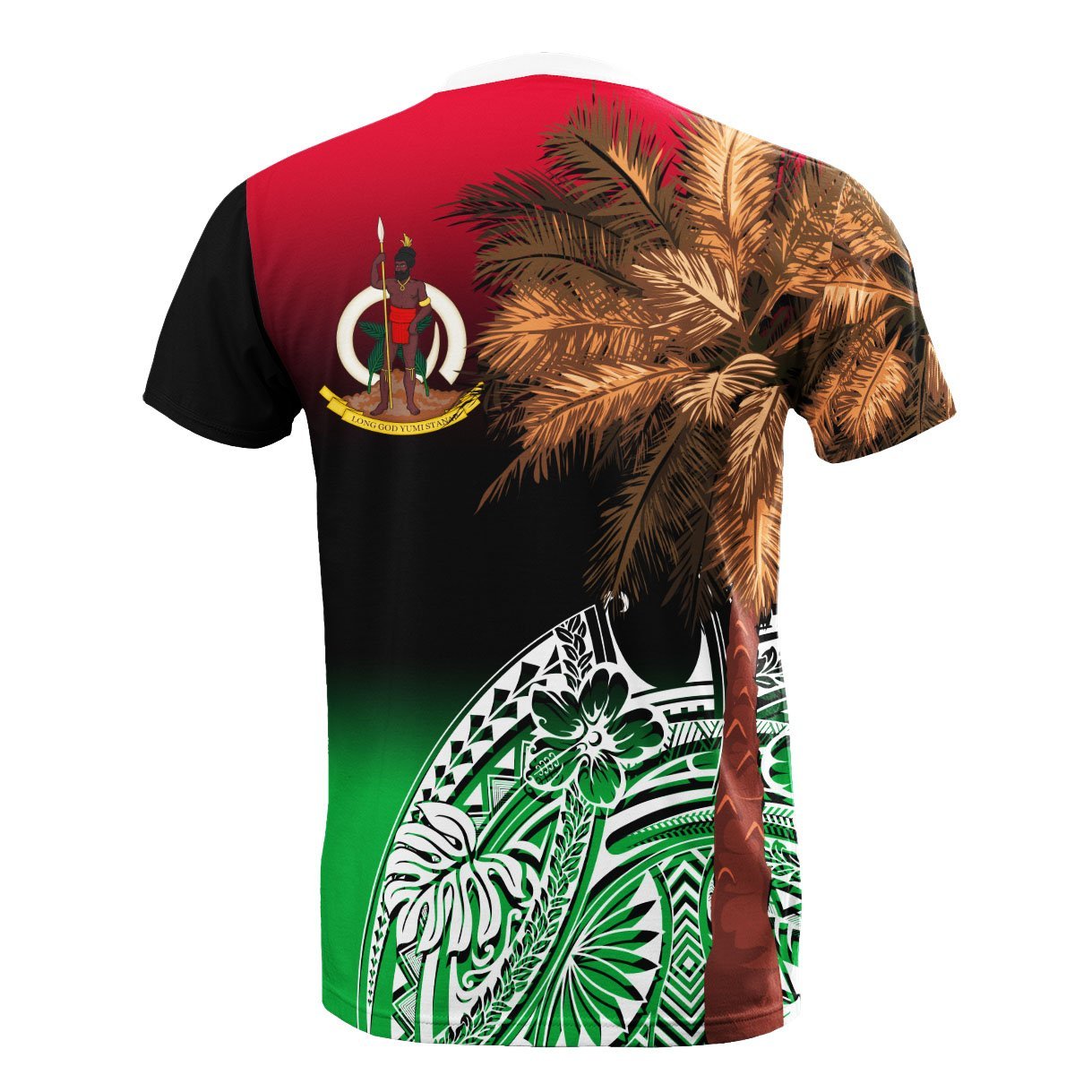 Vibe Hoodie Vanuatu All T shirt - Polynesian Palm Tree Flag - Vibe Hoodie Shop