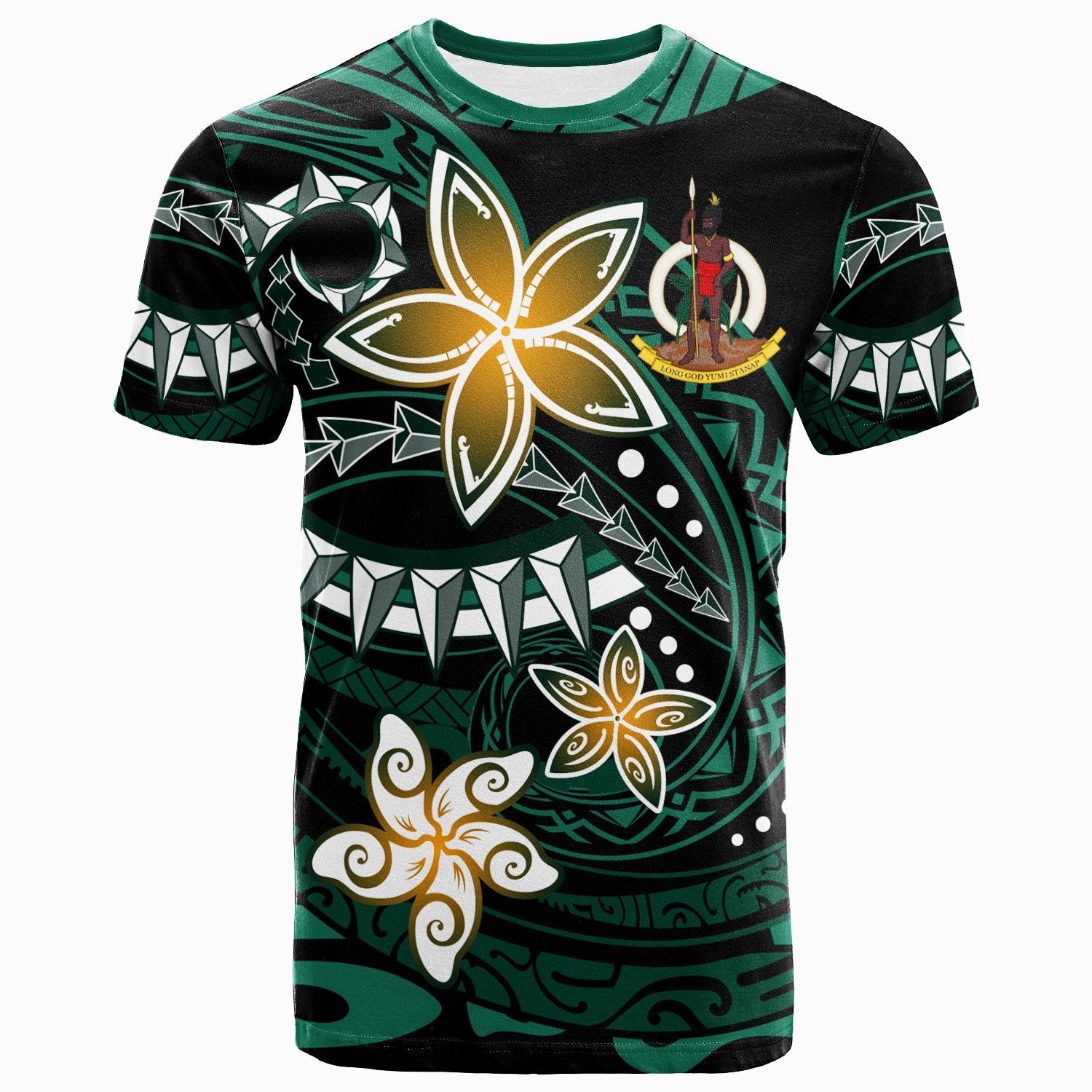 Vanuatu T shirt - Spring Style Black Color - Vibe Hoodie Shop