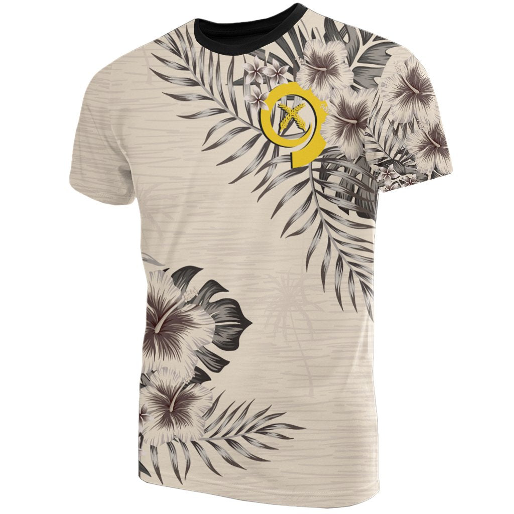 Vanuatu T shirt The Beige Hibiscus - Vibe Hoodie Shop