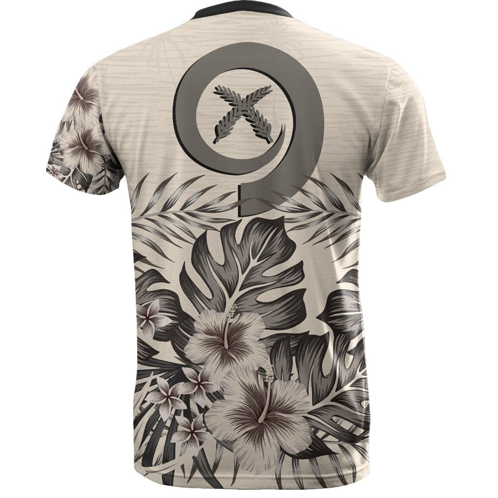 Vanuatu T shirt The Beige Hibiscus - Vibe Hoodie Shop