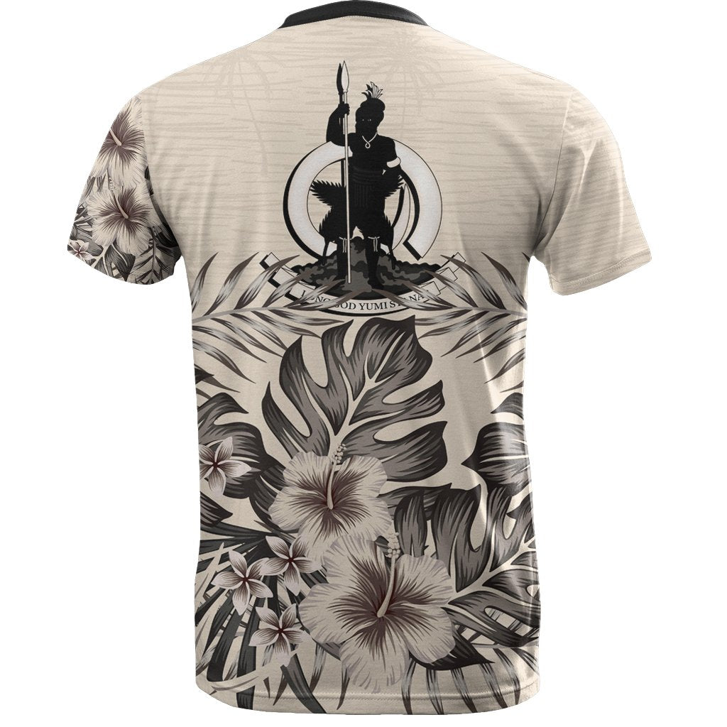 Vanuatu T shirt The Beige Hibiscus - Vibe Hoodie Shop