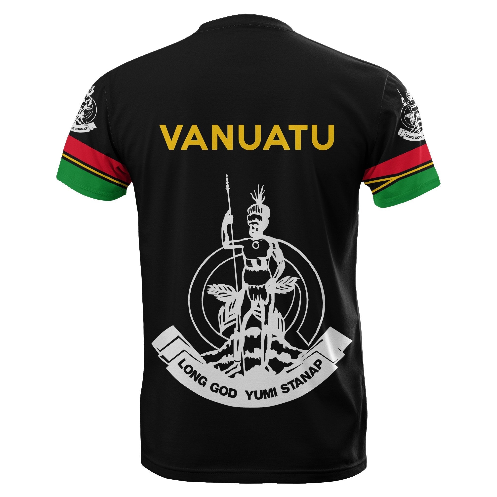 Vanuatu Flag T shirt - Map Version - Vibe Hoodie Shop