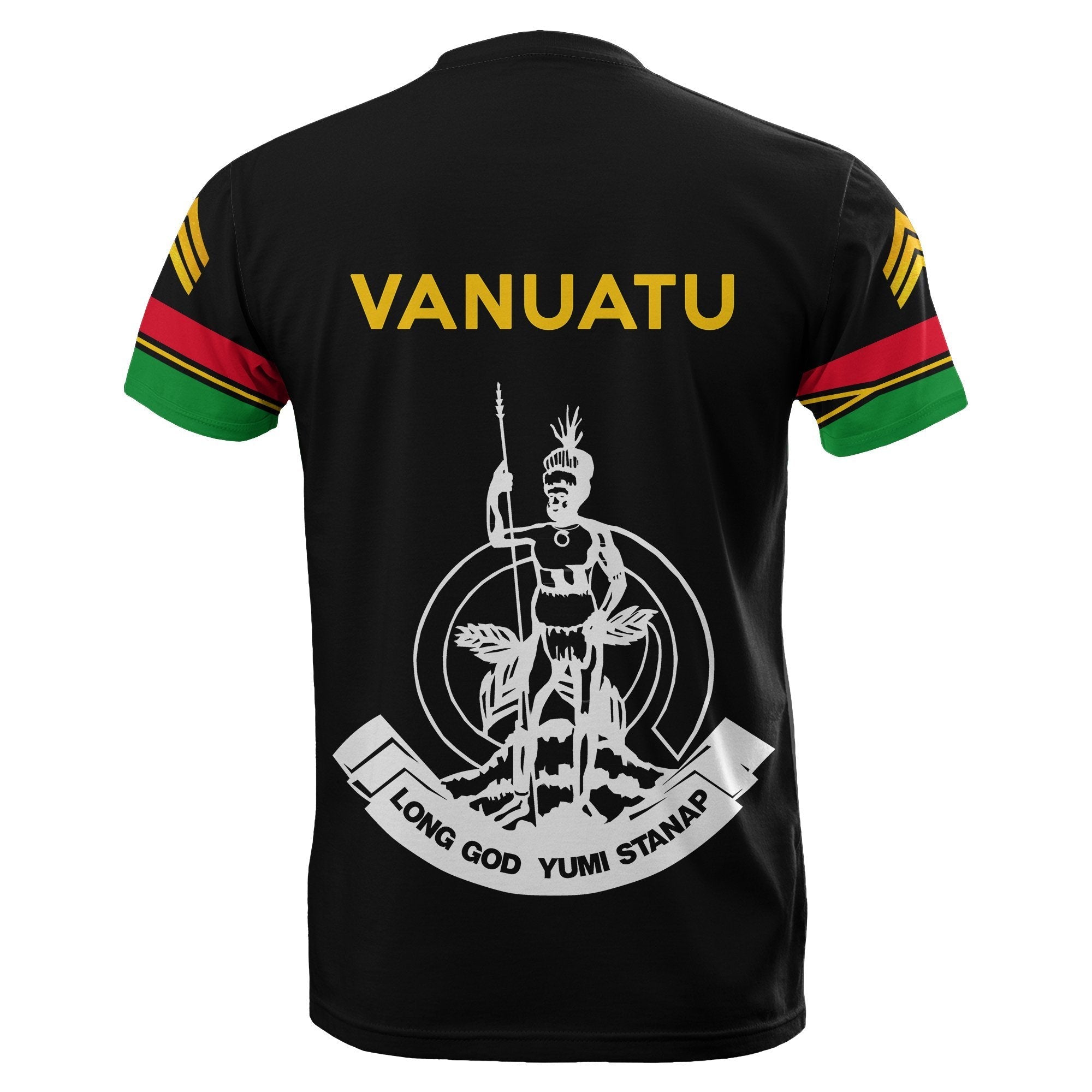 Vanuatu Flag T shirt Mix 1 - Map Version - Vibe Hoodie Shop