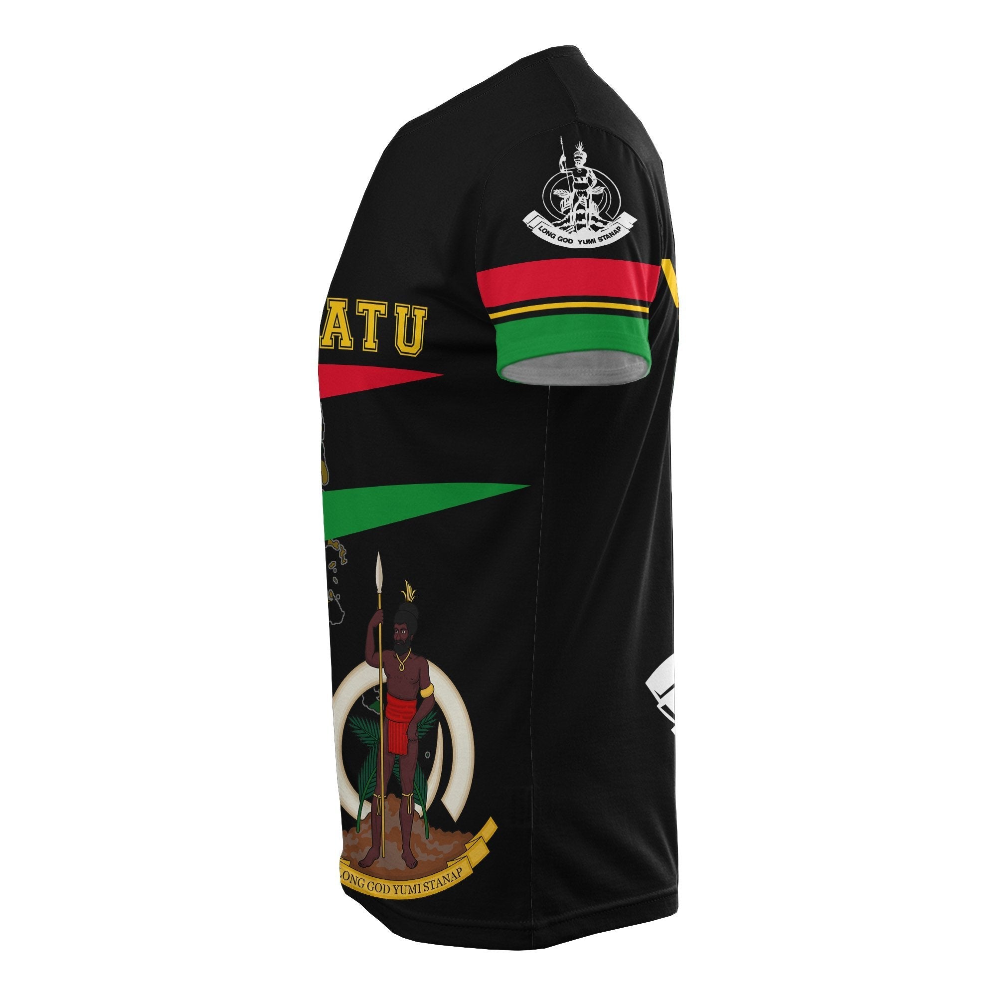 Vanuatu Flag T shirt - Map Version - Vibe Hoodie Shop