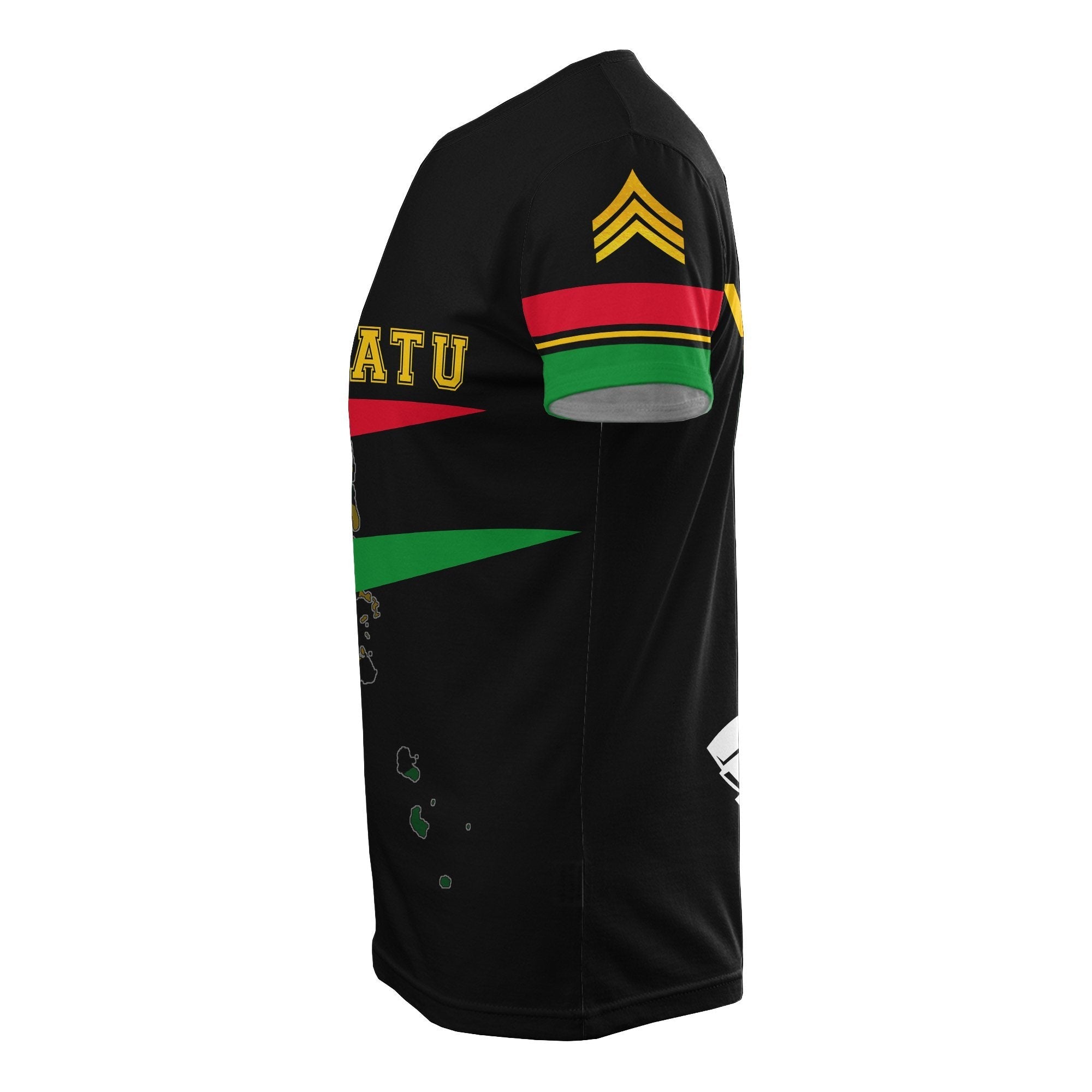 Vanuatu Flag T shirt Mix 1 - Map Version - Vibe Hoodie Shop