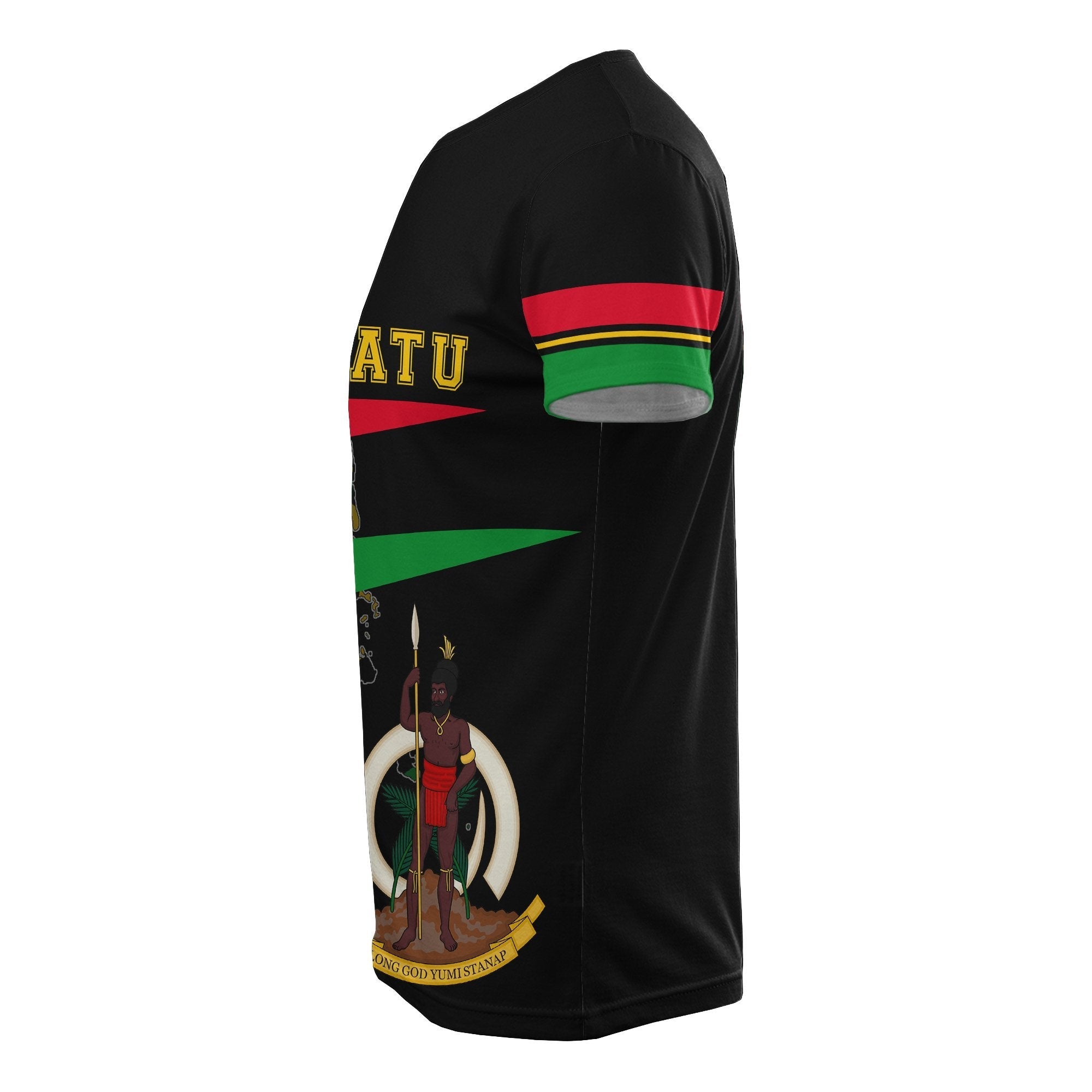 Vanuatu Flag T shirt Mix - Map Version - Vibe Hoodie Shop