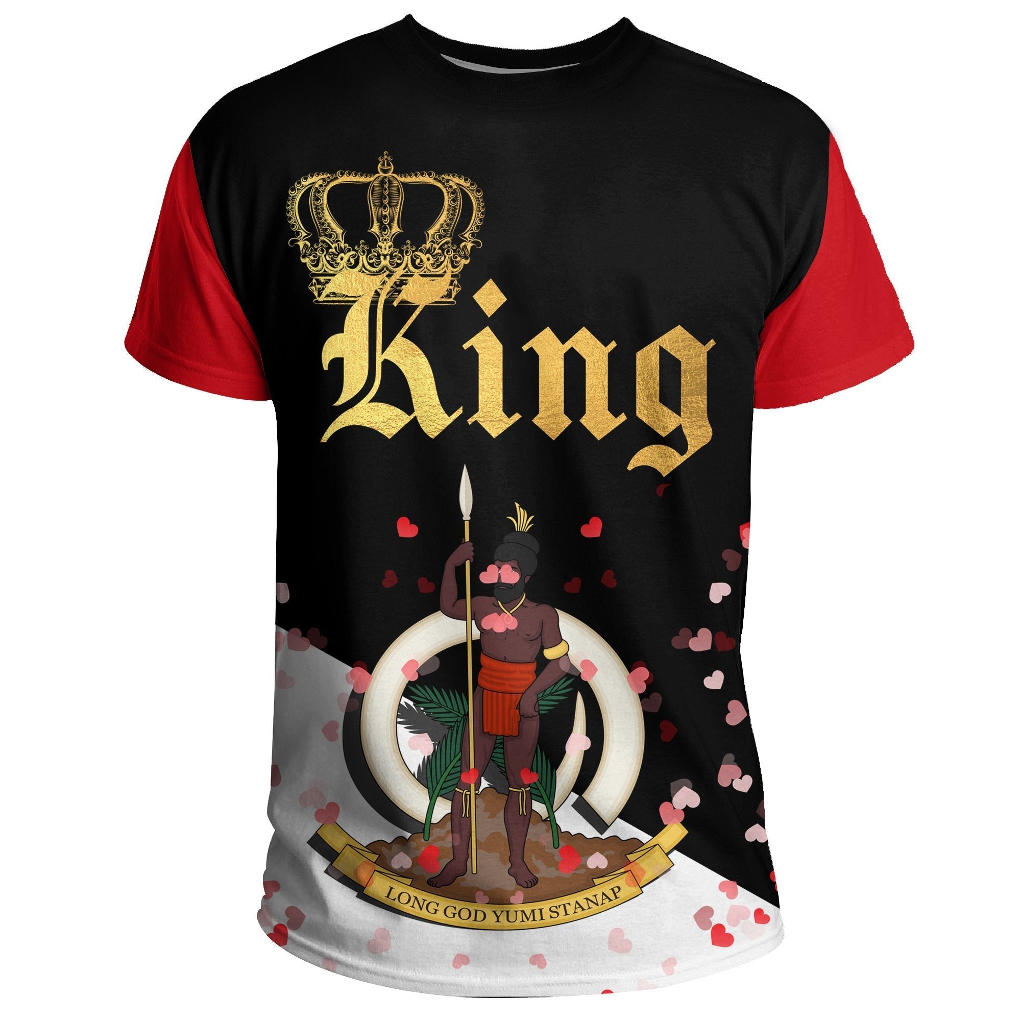 Vanuatu T shirt King - Valentine Couple - Vibe Hoodie Shop