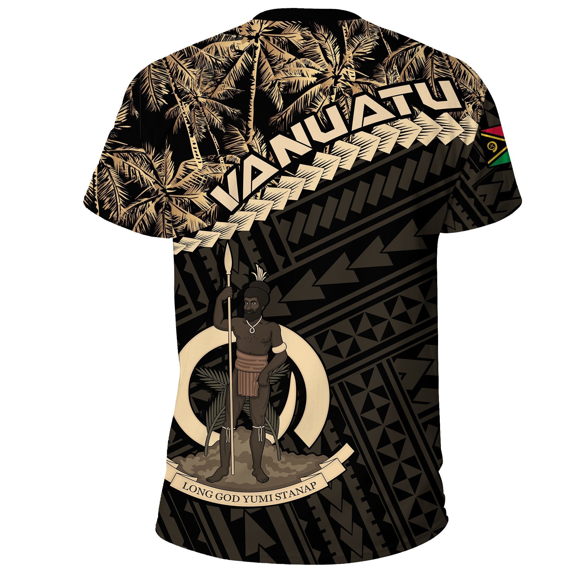 Vanuatu T shirt Golden Coconut 01 - Vibe Hoodie Shop