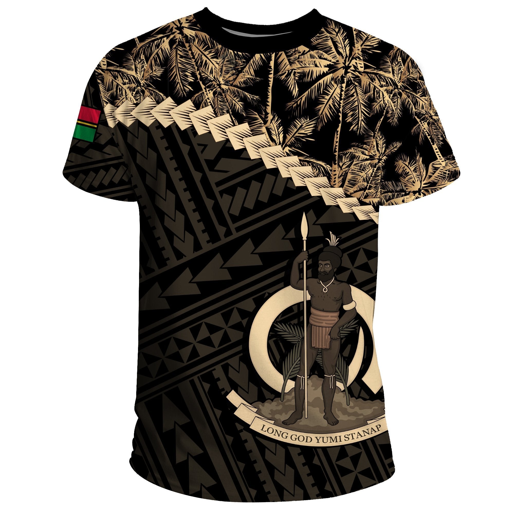 Vanuatu T shirt Golden Coconut 01 - Vibe Hoodie Shop