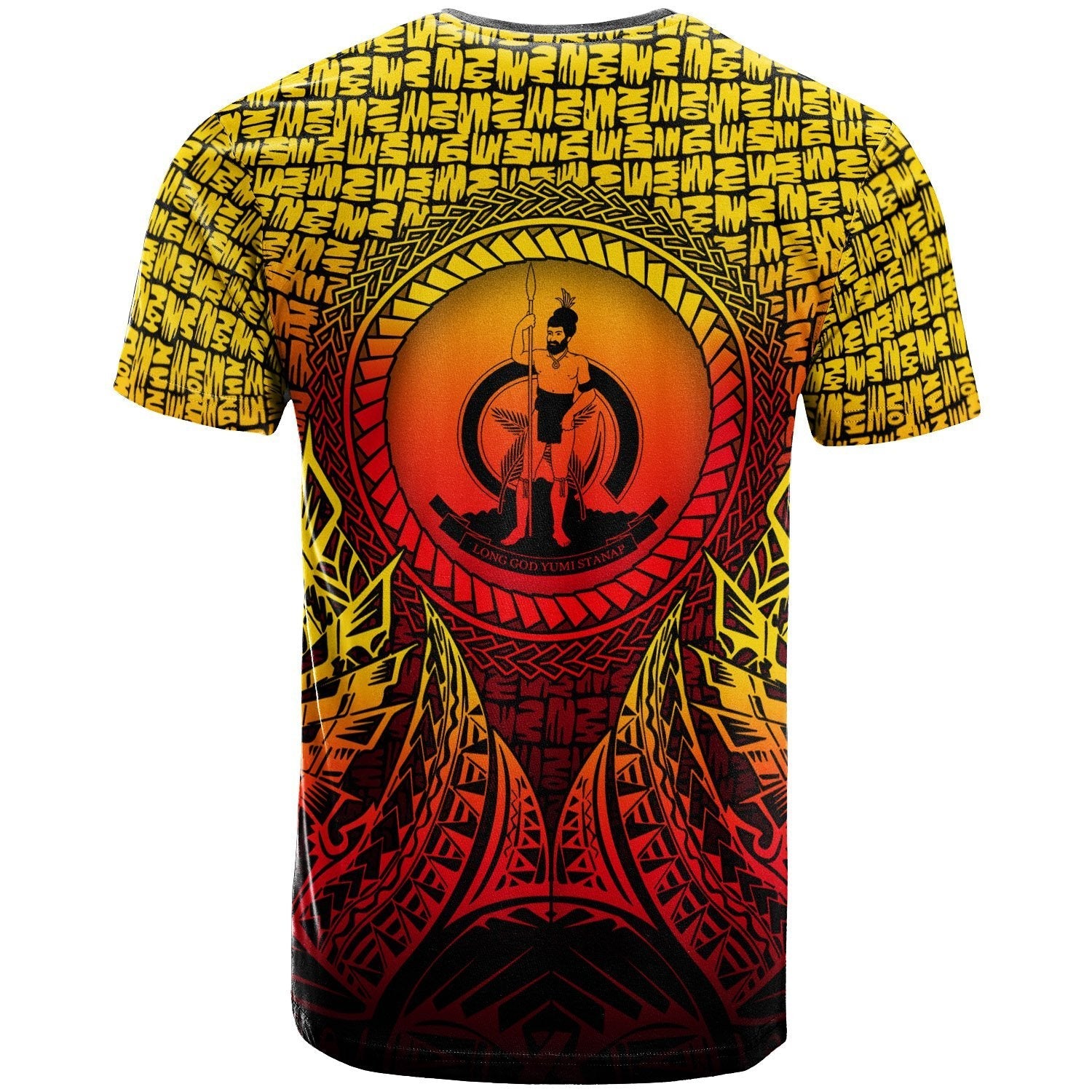 Vibe Hoodie Vanuatu T shirt - Circle Pattern Yellow - Vibe Hoodie Shop