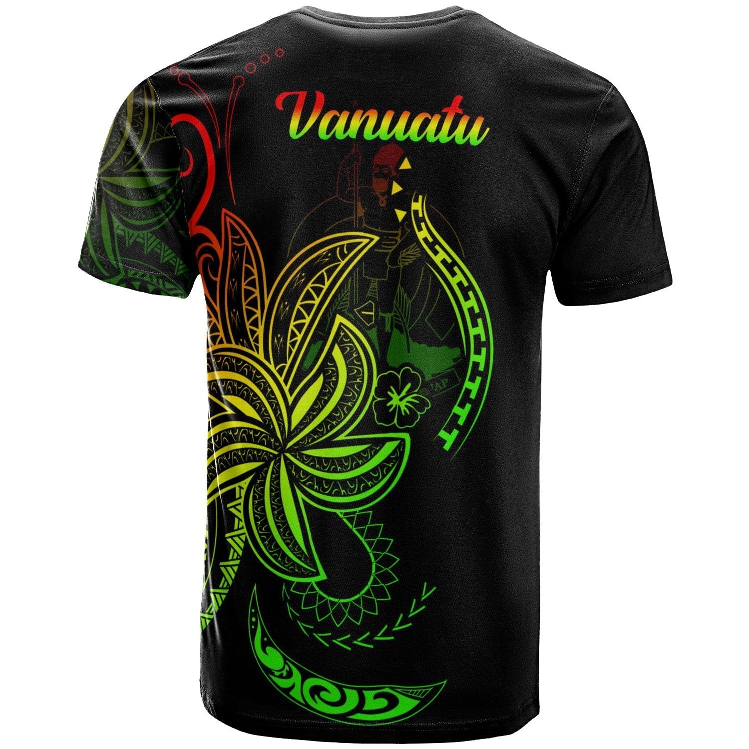 Vanuatu T shirt - Country Code With Seal - Vibe Hoodie Shop