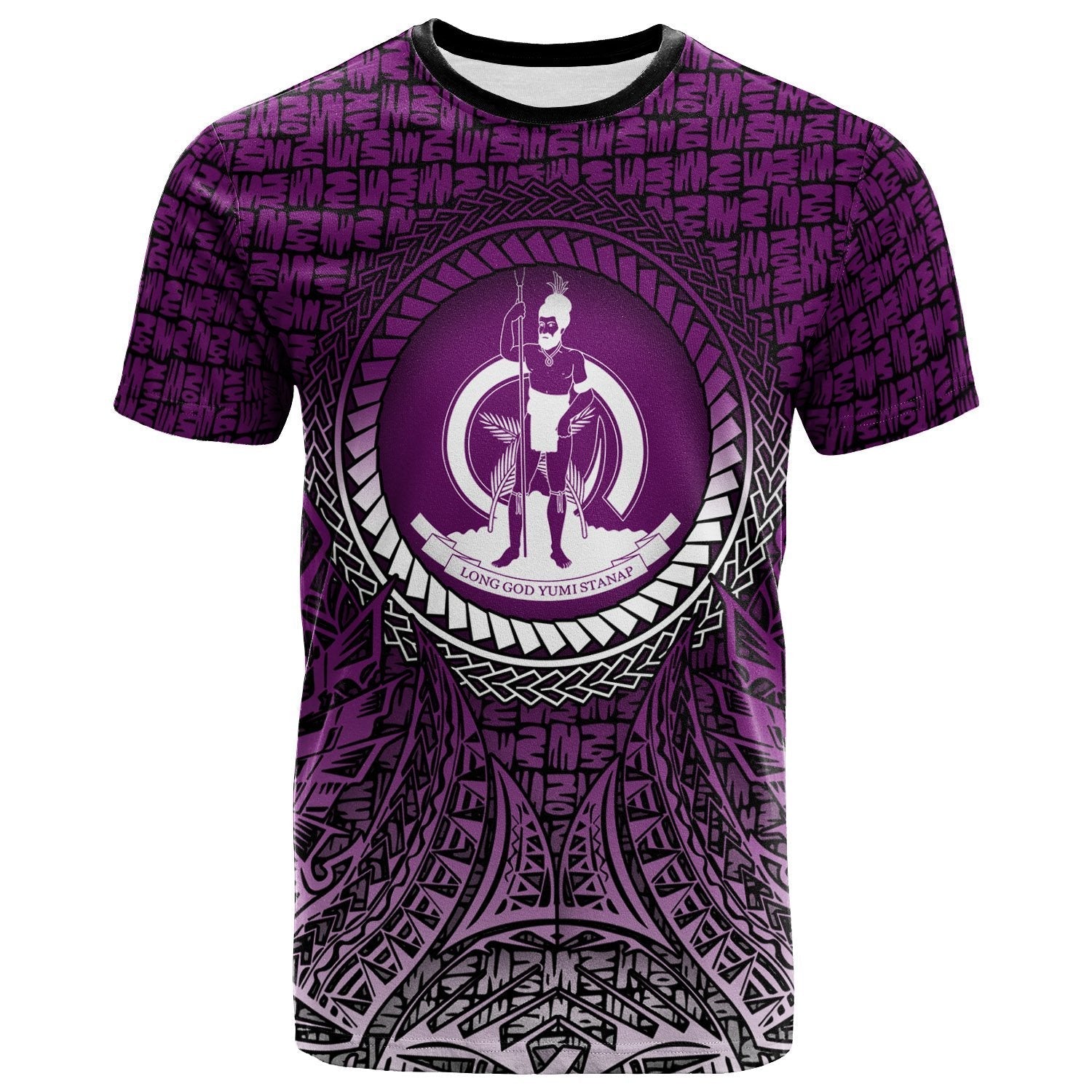 Vibe Hoodie Vanuatu T shirt - Circle Pattern Purple - Vibe Hoodie Shop