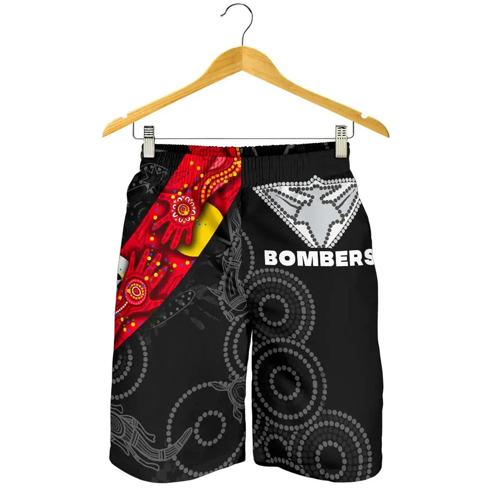 Bombers NAIDOC Week All Over Print Men's Shorts Essendon Ingenious Spesial Version - Vibe Hoodie Shop