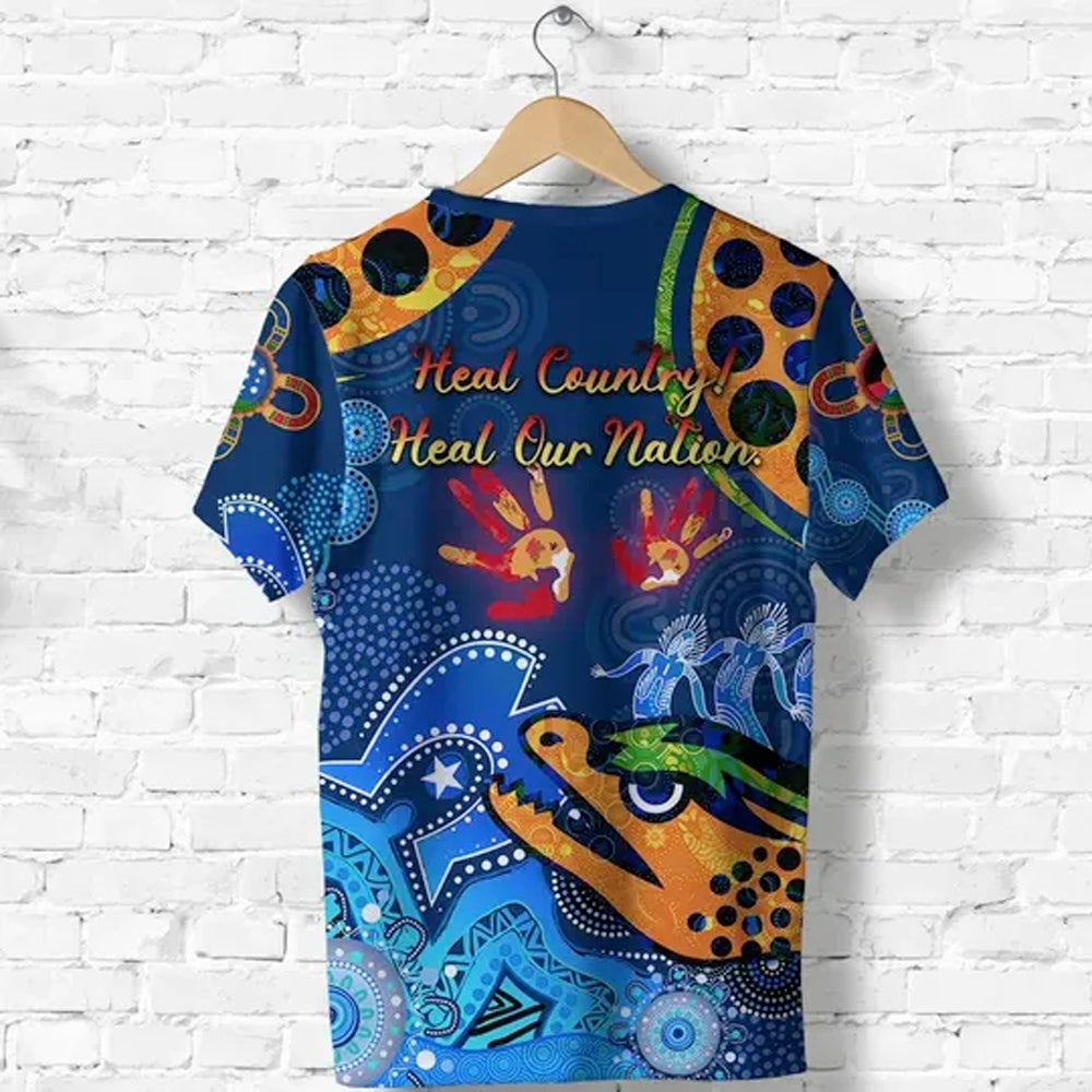 (Custom Personalised) Parramatta T shirt Eels Indigenous NAIDOC Heal Country! Heal Our Nation Blue - Vibe Hoodie Shop