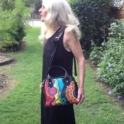 Shoulder Handbag - Aboriginal Bag Blue Dream - Vibe Hoodie Shop