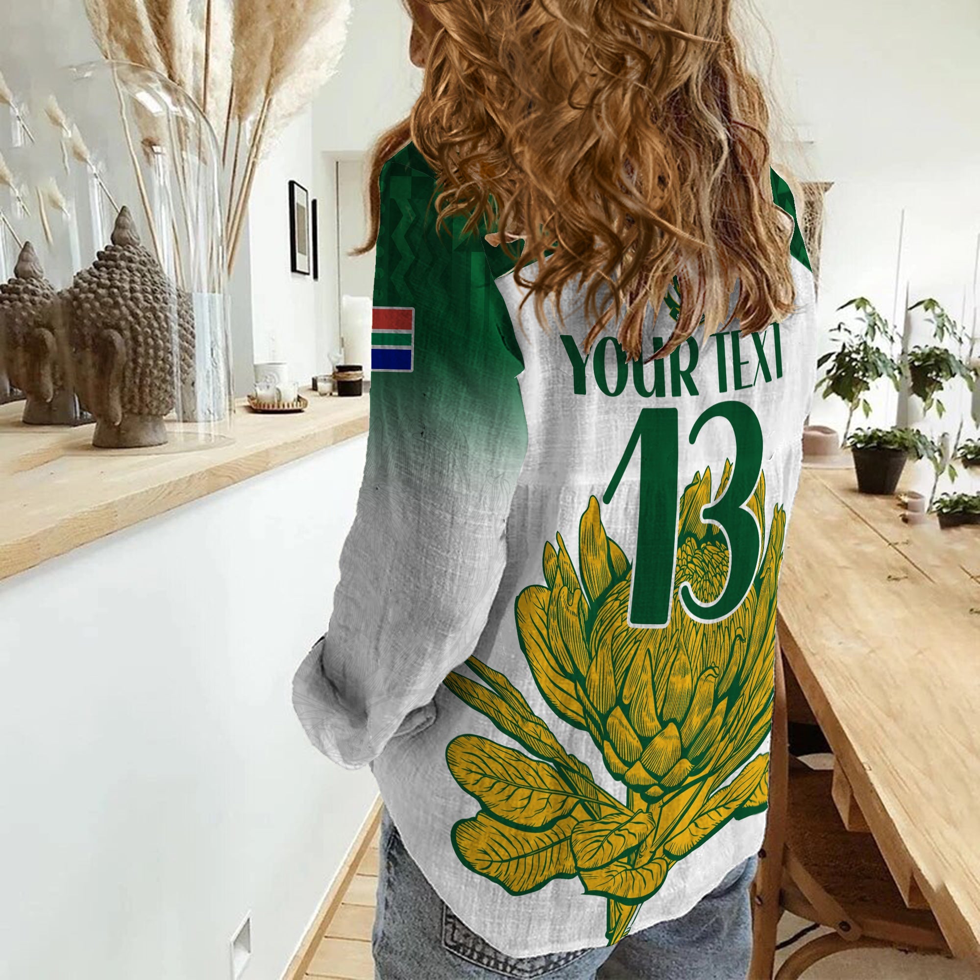 (Custom Text and Number) South Africa Cricket Women Casual Shirt Go Proteas Boxing Day Test - Vibe Hoodie Shop