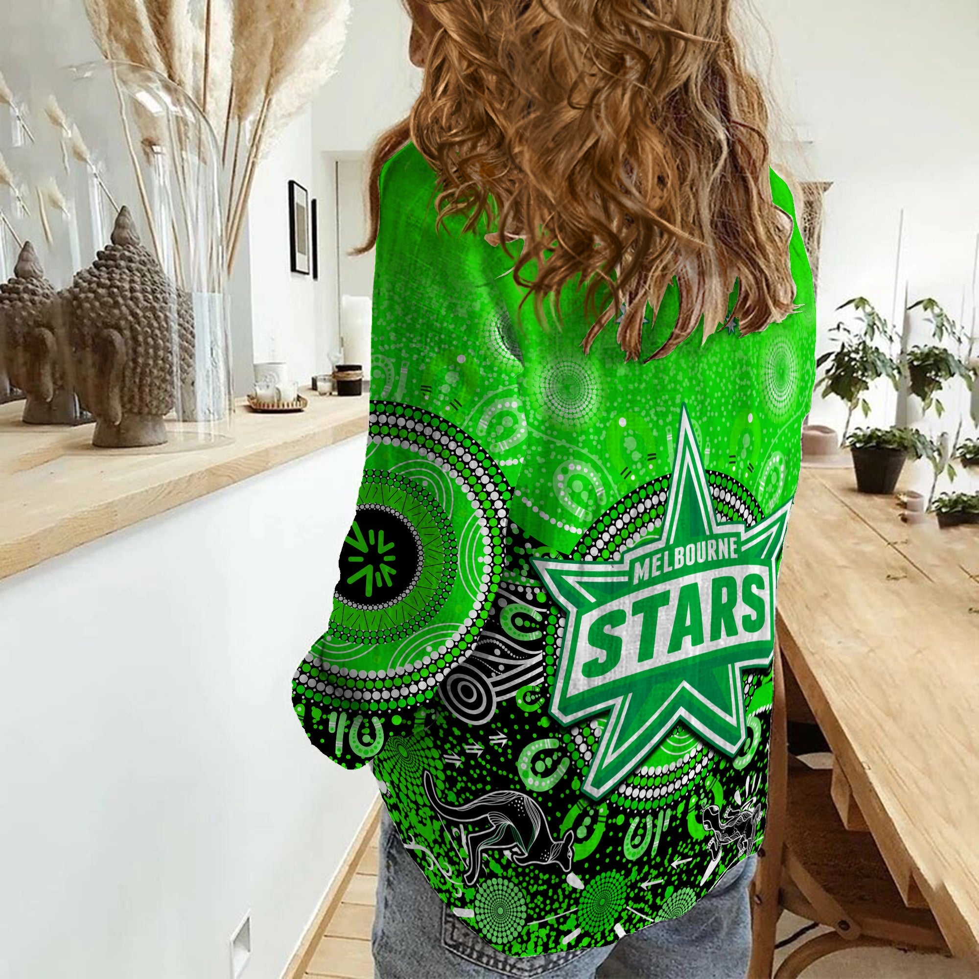 Melbourne Stars Women Casual Shirt Cricket Aboriginal - Vibe Hoodie Shop