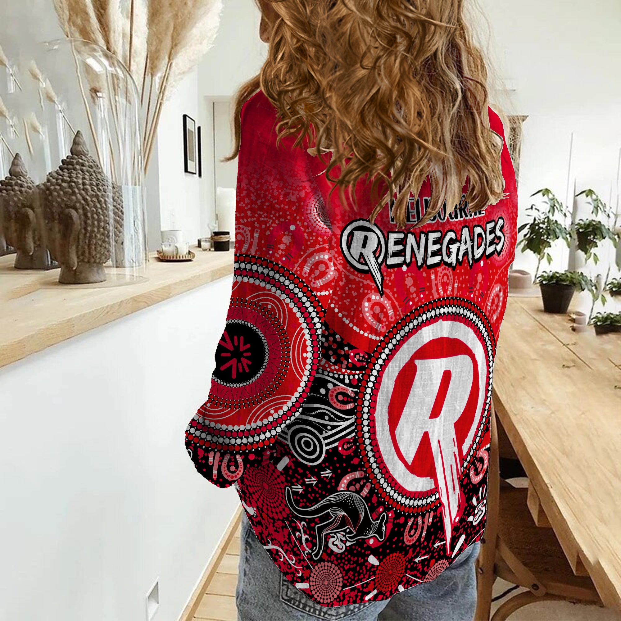 Melbourne Renegades Women Casual Shirt Cricket Aboriginal - Vibe Hoodie Shop