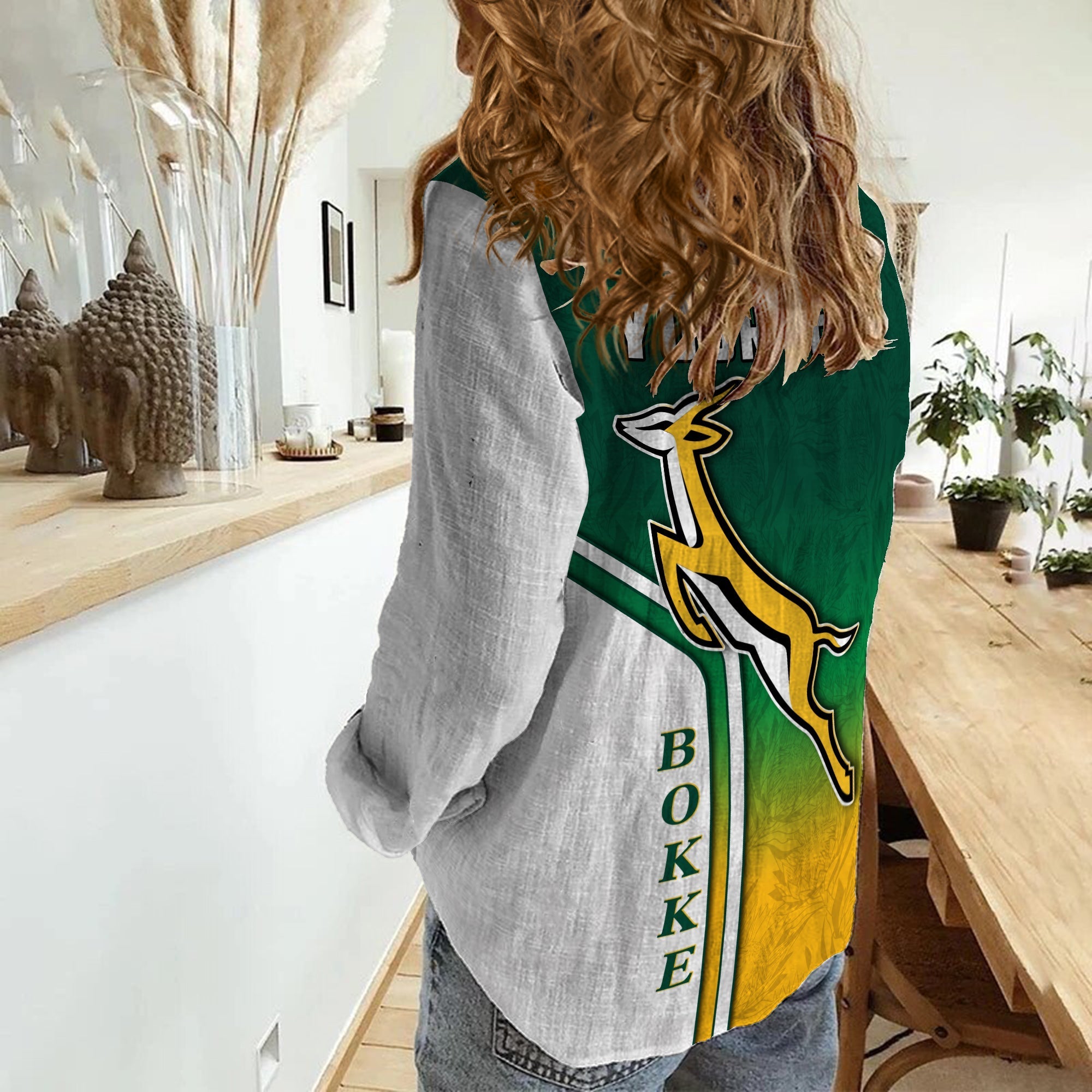 (Custom Personalised) South Africa Rugby Women Casual Shirt Protea Flower Springboks Go Bokke - Vibe Hoodie Shop
