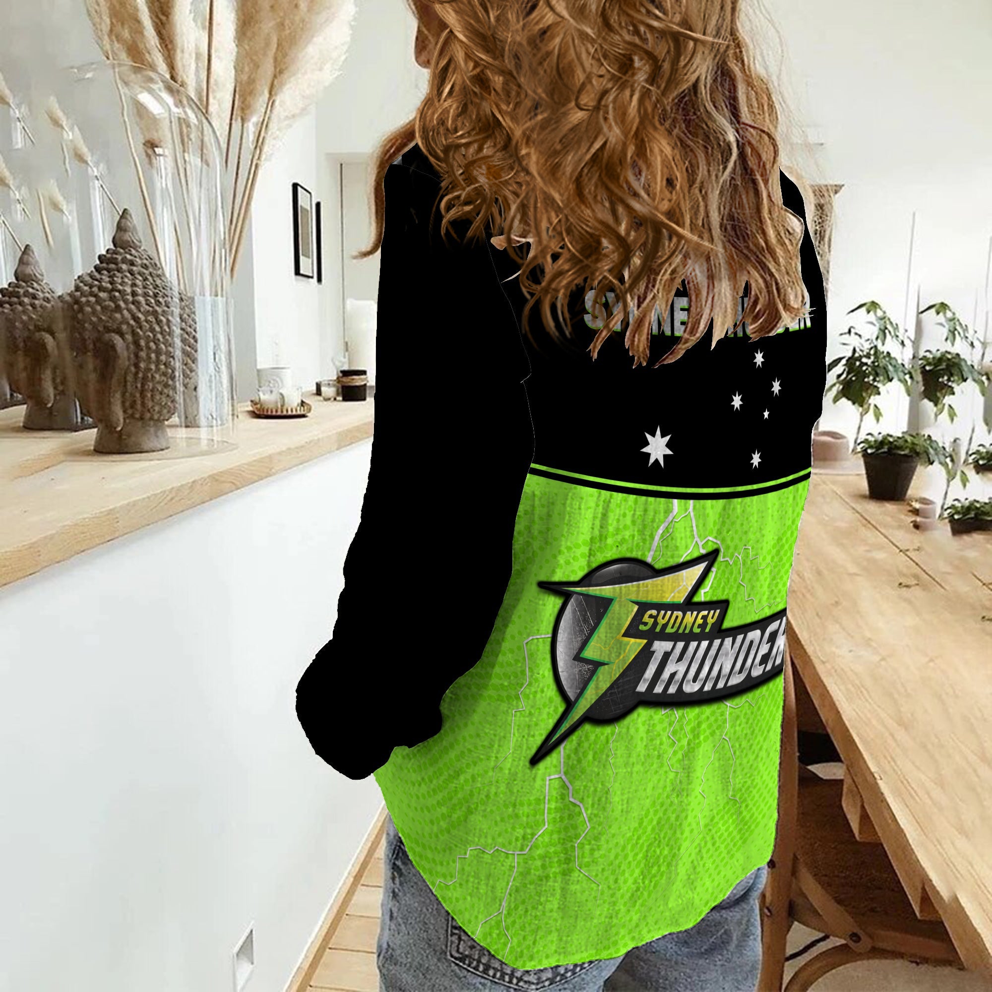 Sydney Thunder Cricket Women Casual Shirt Est 2011 Sporty - Vibe Hoodie Shop