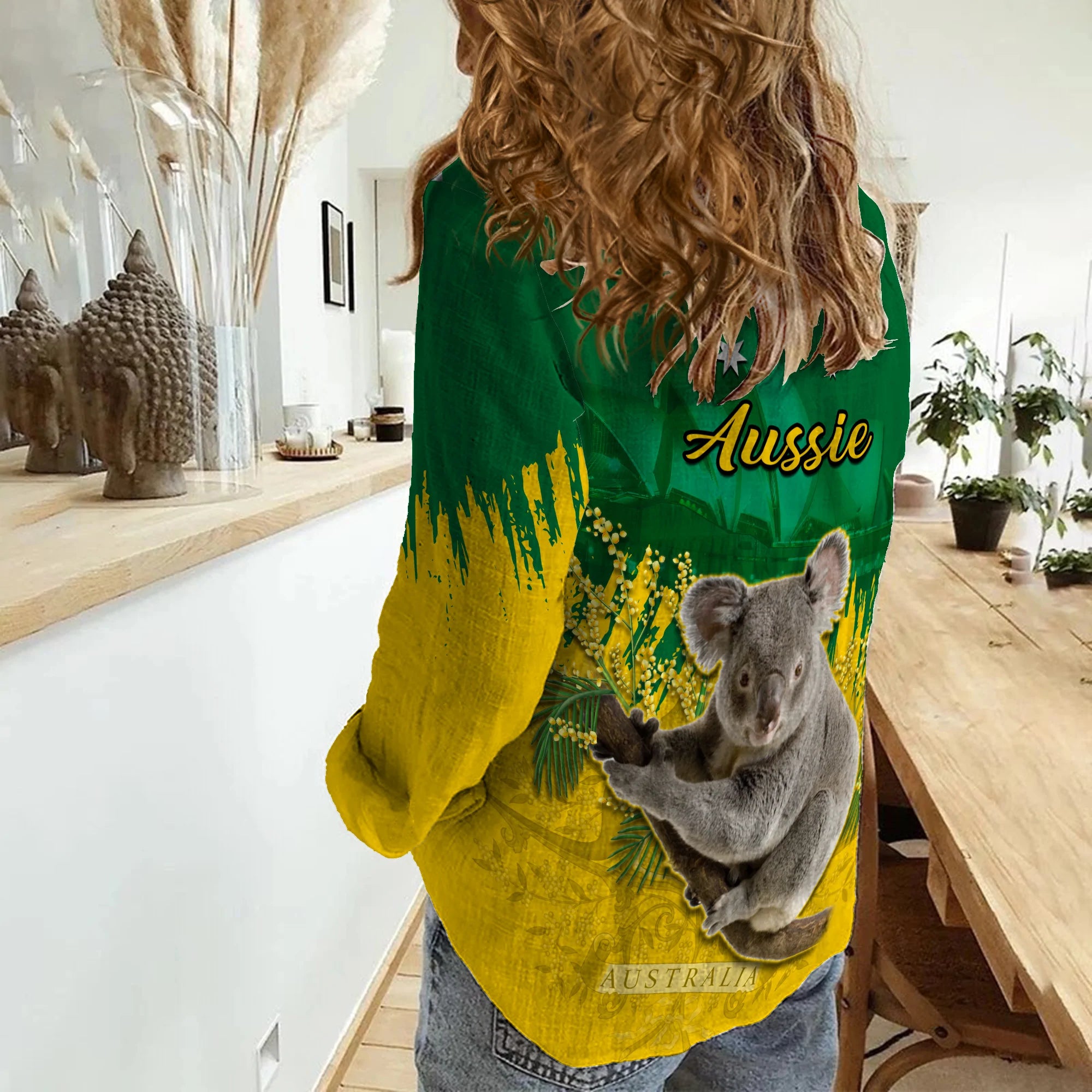 Australia Day Women Casual Shirt Koala Sydney Opera House National Color - Vibe Hoodie Shop