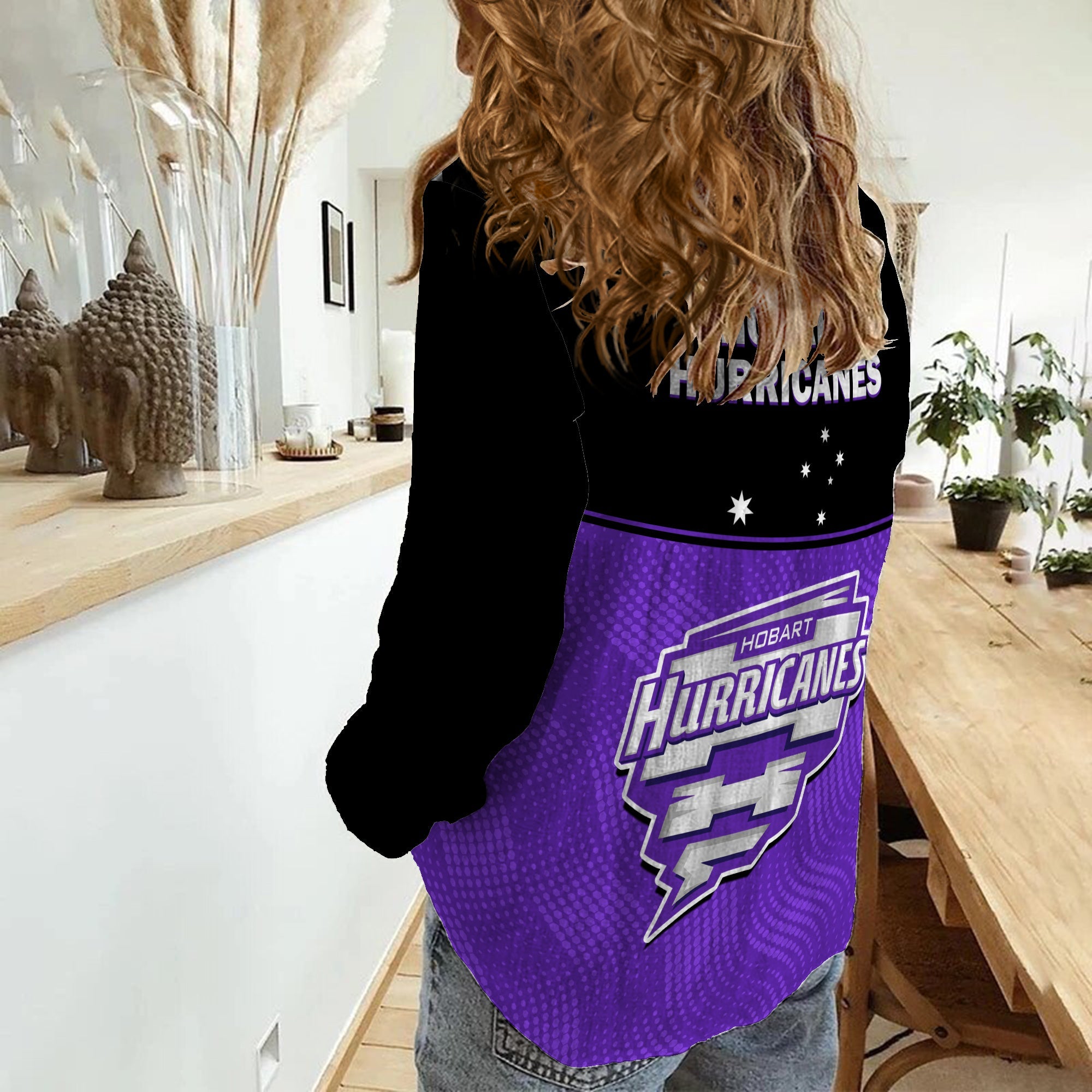 Hobart Hurricanes Cricket Women Casual Shirt Est 2011 Sporty - Vibe Hoodie Shop
