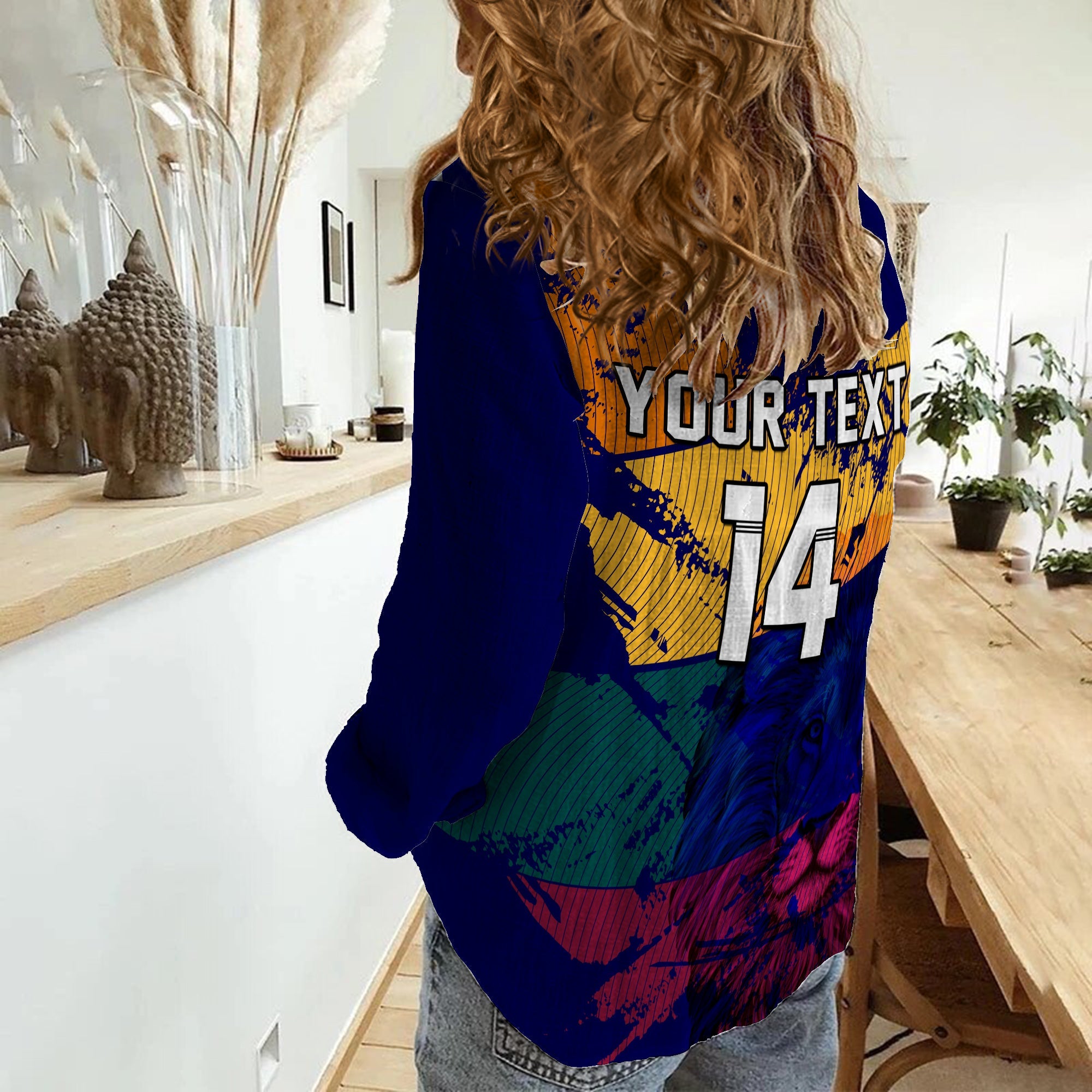 (Custom Text And Number) Sri Lanka Cricket Women Casual Shirt The Lions Mens T20 World Cup - Vibe Hoodie Shop