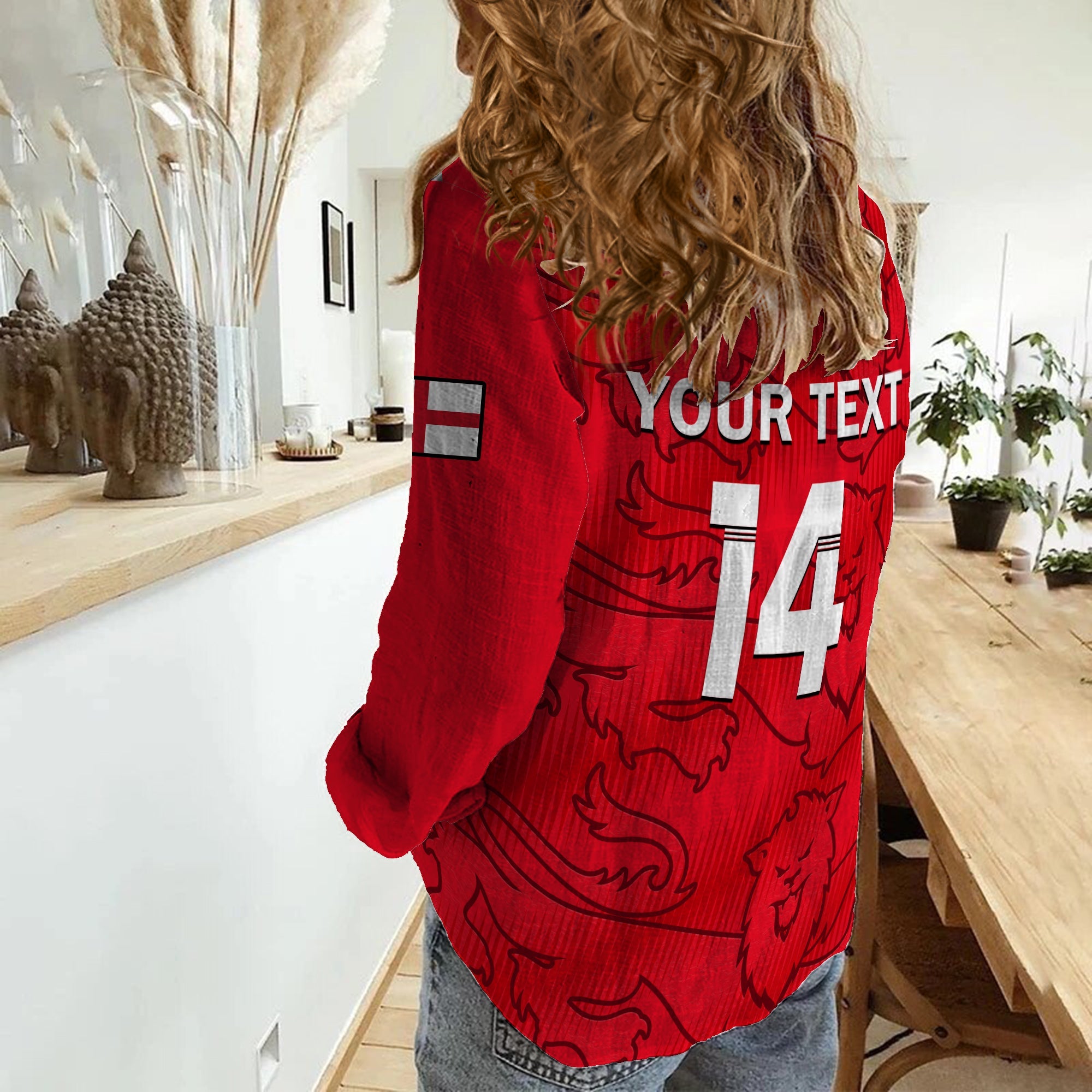 (Custom Text And Number) England Cricket Women Casual Shirt Mens T20 World Cup - Vibe Hoodie Shop