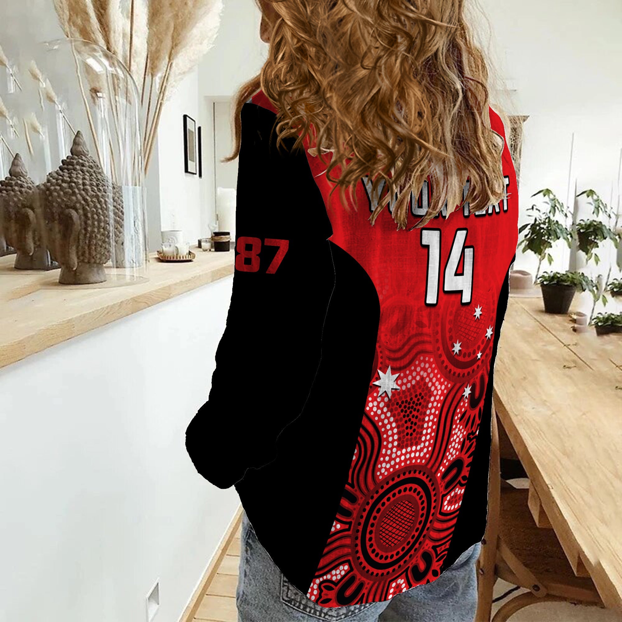 (Custom Text And Number) South Australia Cricket 2023 Women Casual Shirt West End Redbacks Sheffield Shield Indigenous - Vibe Hoodie Shop