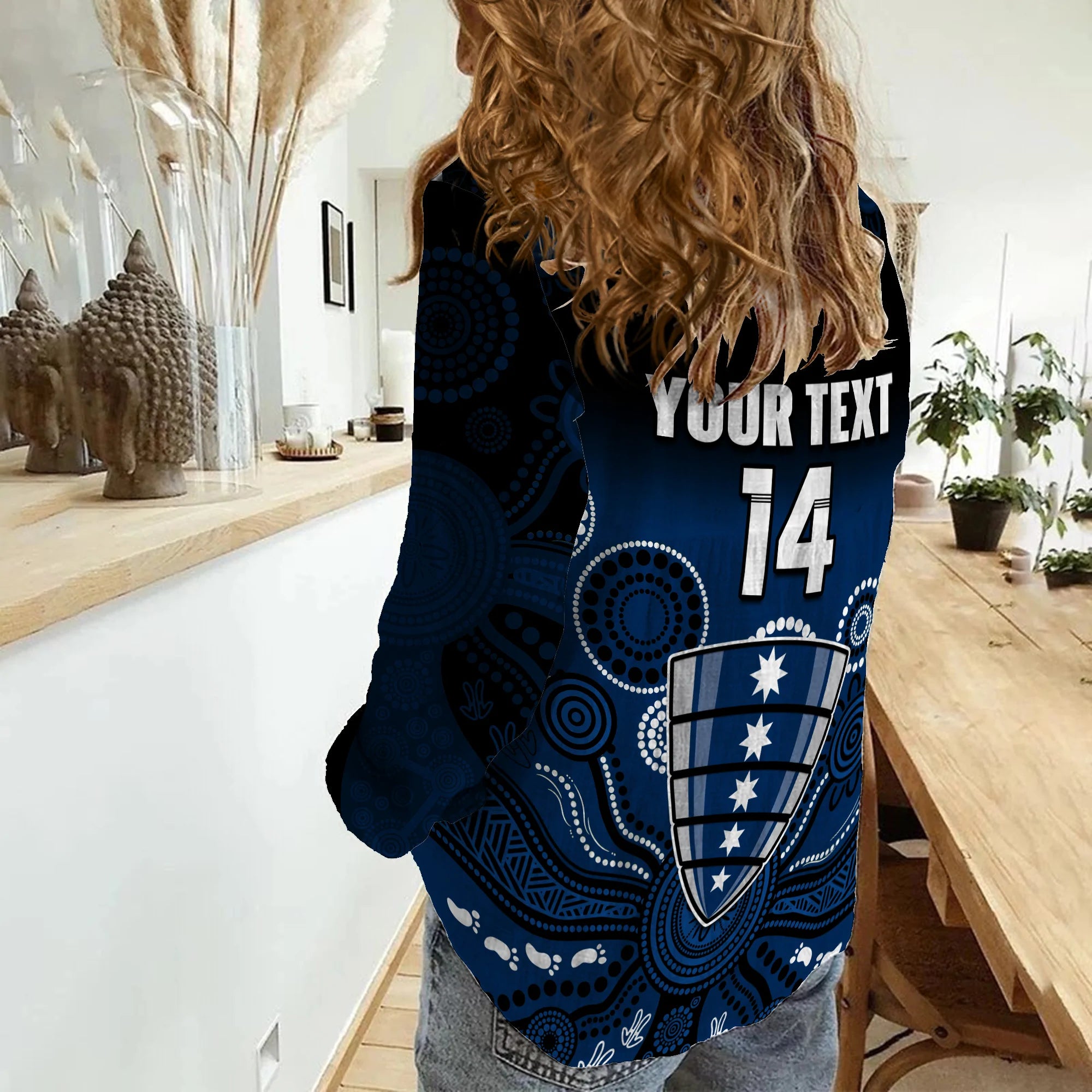 (Custom Text And Number) Melbourne Rebels Rugby Women Casual Shirt Gradient Aboriginal - Vibe Hoodie Shop