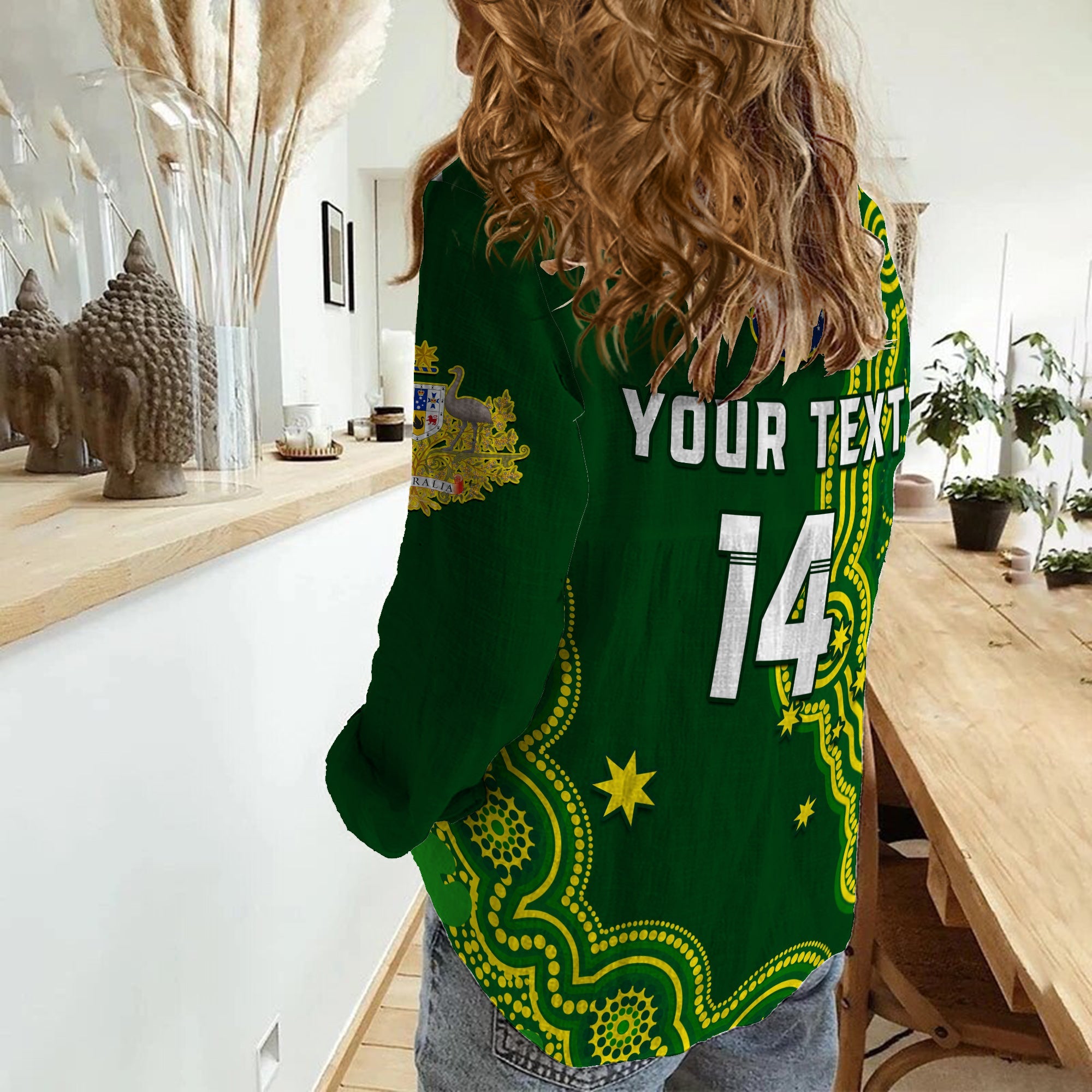 (Custom Text And Number) Australia Rugby Women Casual Shirt The Kangaroos Champions Pacific Indigenous - Vibe Hoodie Shop