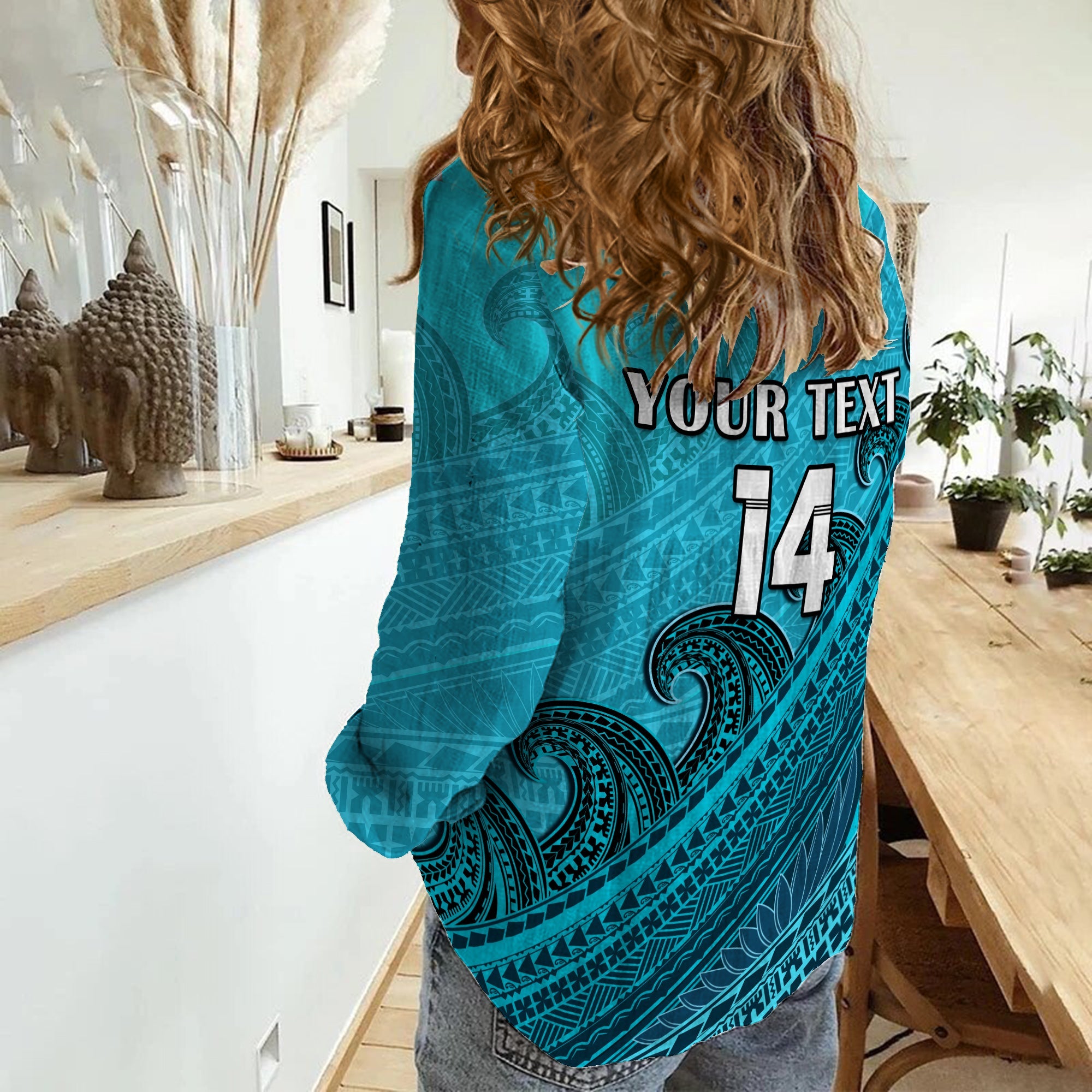 (Custom Text And Number) Moana Pasifika Rugby Women Casual Shirt Aotearoa Super Polynesian Pattern - Vibe Hoodie Shop