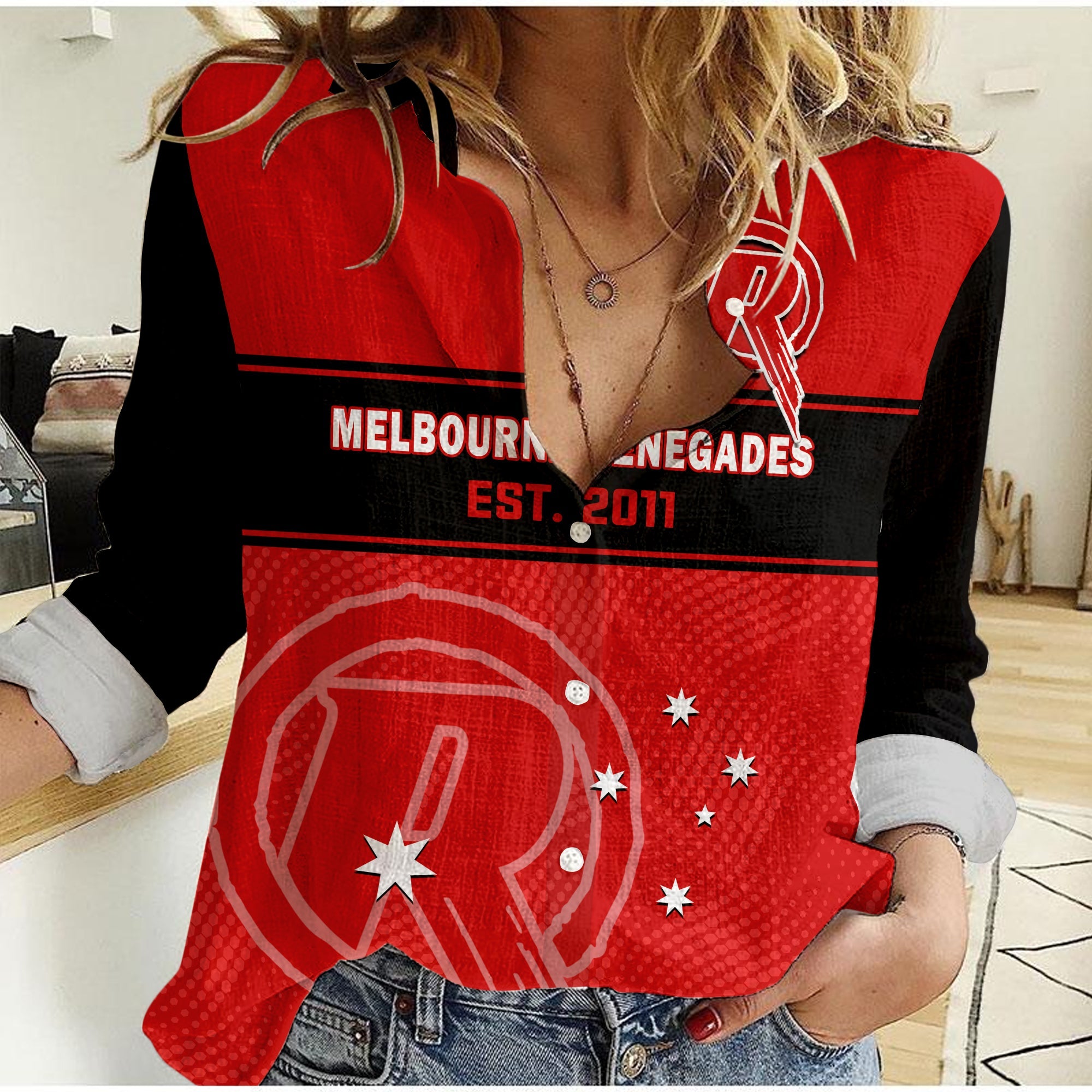 Melbourne Renegades Cricket Women Casual Shirt Est 2011 Sporty - Vibe Hoodie Shop
