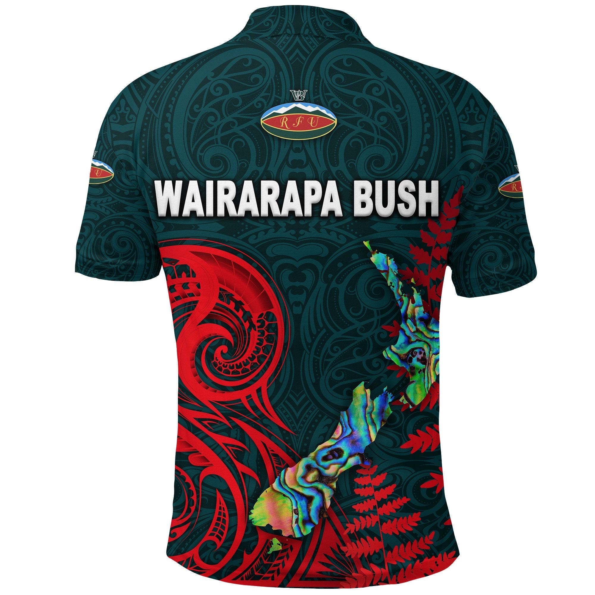 (Custom Personalised) Maori Wairarapa Bush Rugby Polo Shirt New Zealand Silver Fern - Vibe Hoodie Shop