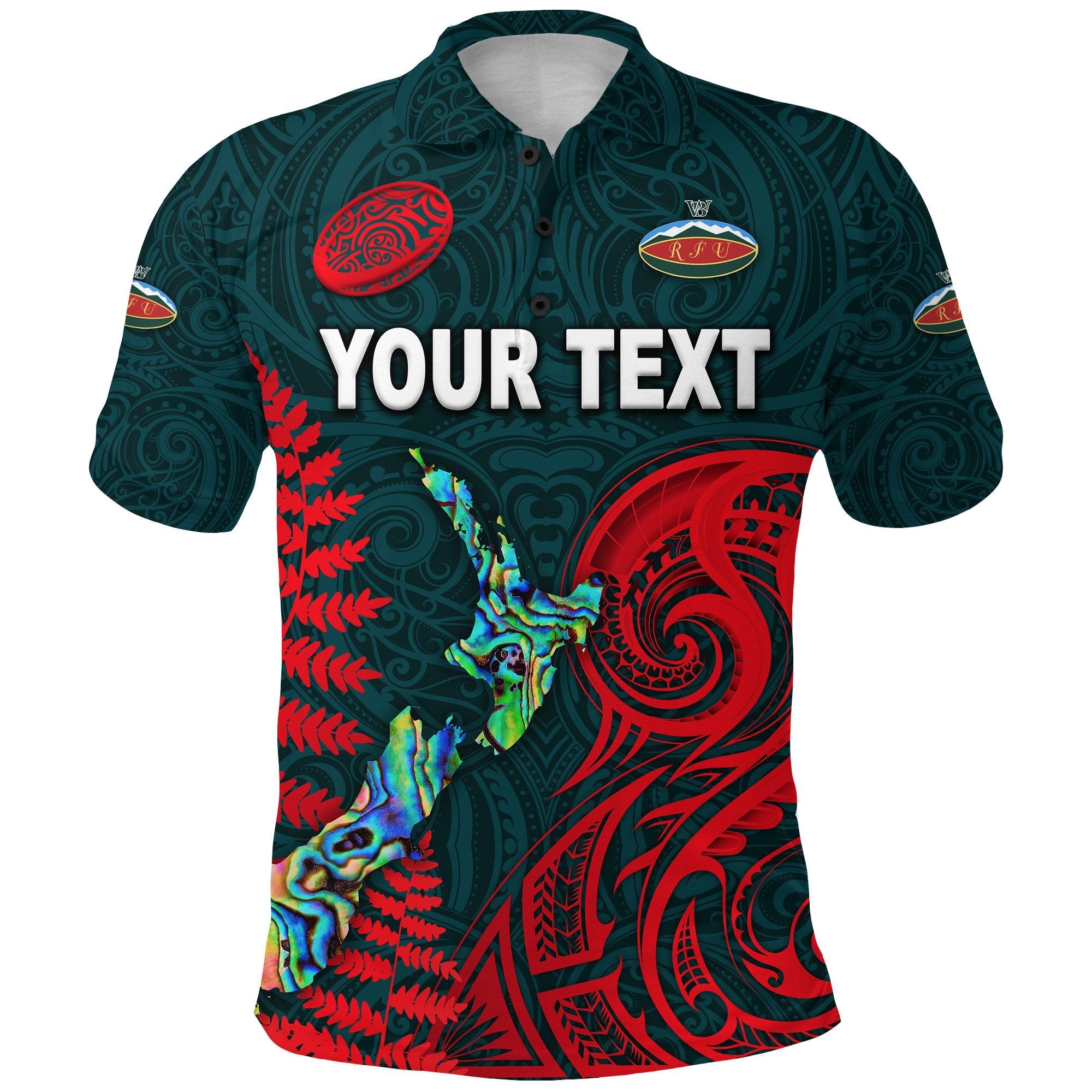 (Custom Personalised) Maori Wairarapa Bush Rugby Polo Shirt New Zealand Silver Fern - Vibe Hoodie Shop