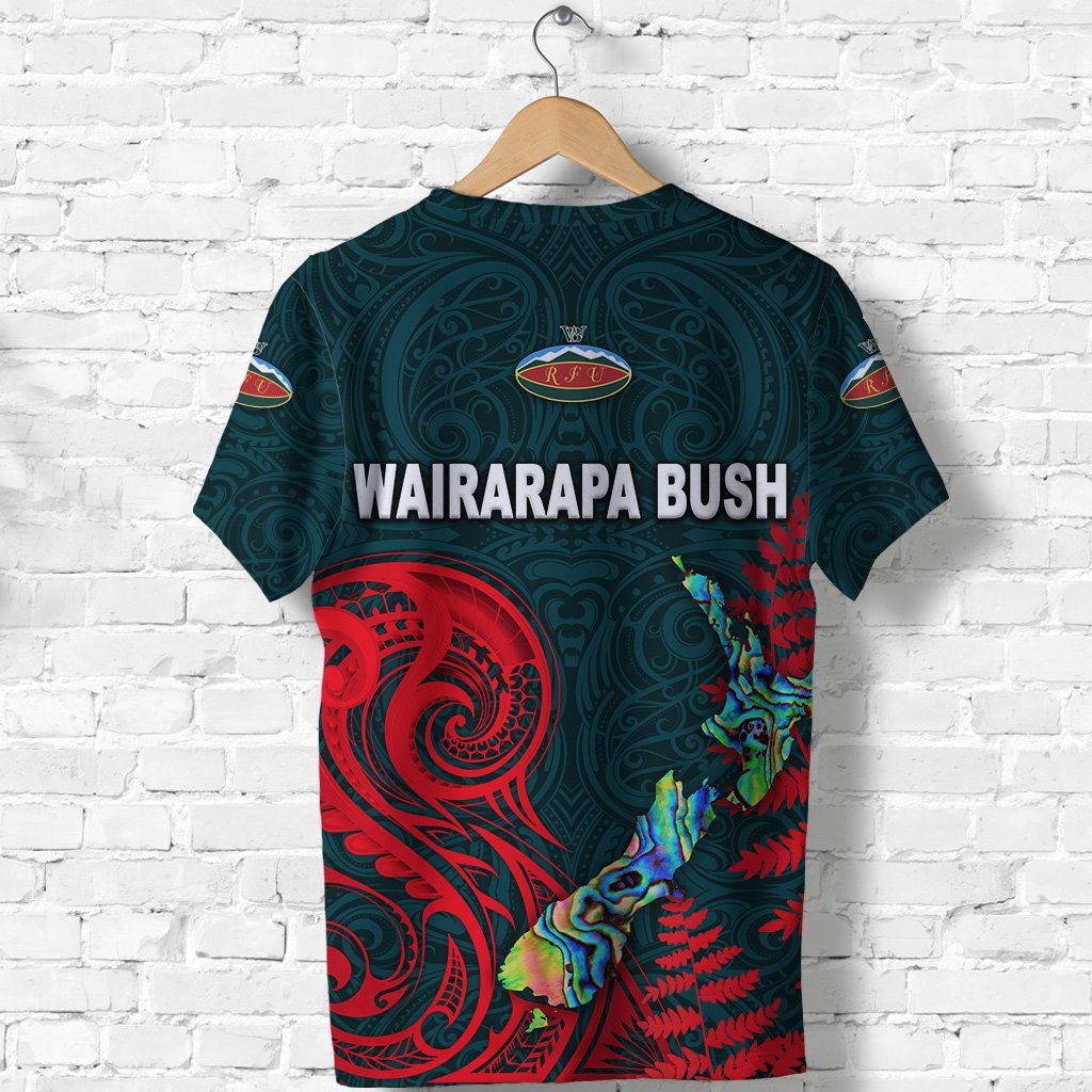 (Custom Personalised) Maori Wairarapa Bush Rugby T shirt New Zealand Silver Fern - Vibe Hoodie Shop