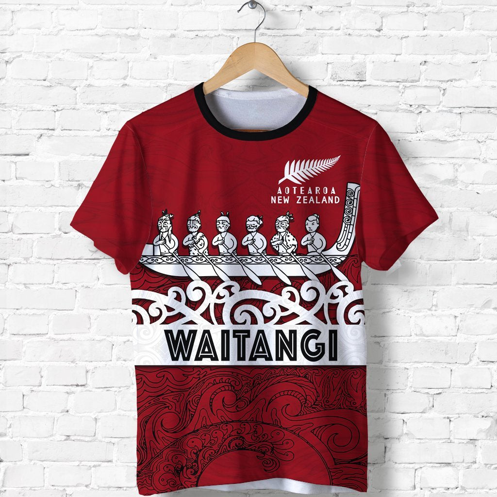 New Zealand Shirt, Waitangi Waka Flag T shirt - Vibe Hoodie Shop