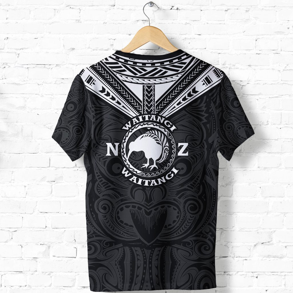 New Zealand Maori T shirt Waitangi Day - Black - Vibe Hoodie Shop