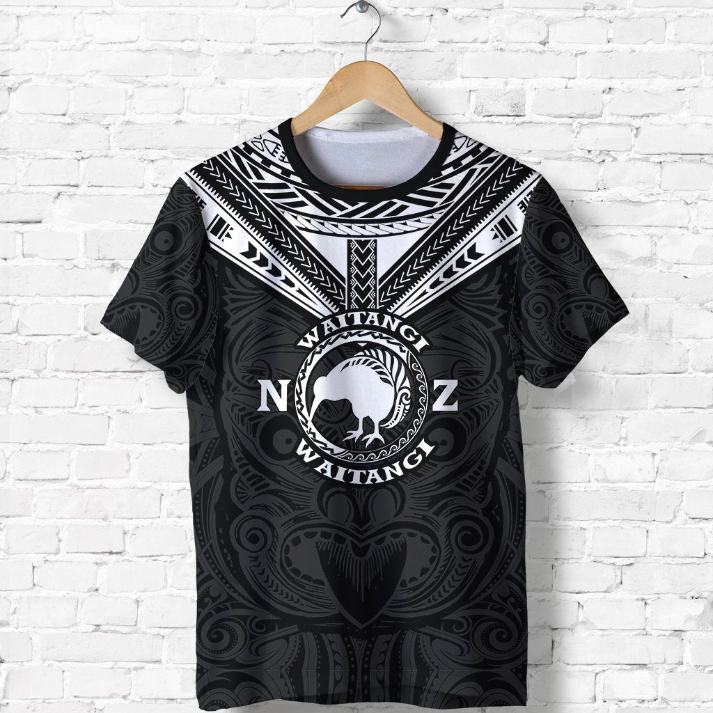 New Zealand Maori T shirt Waitangi Day - Black - Vibe Hoodie Shop