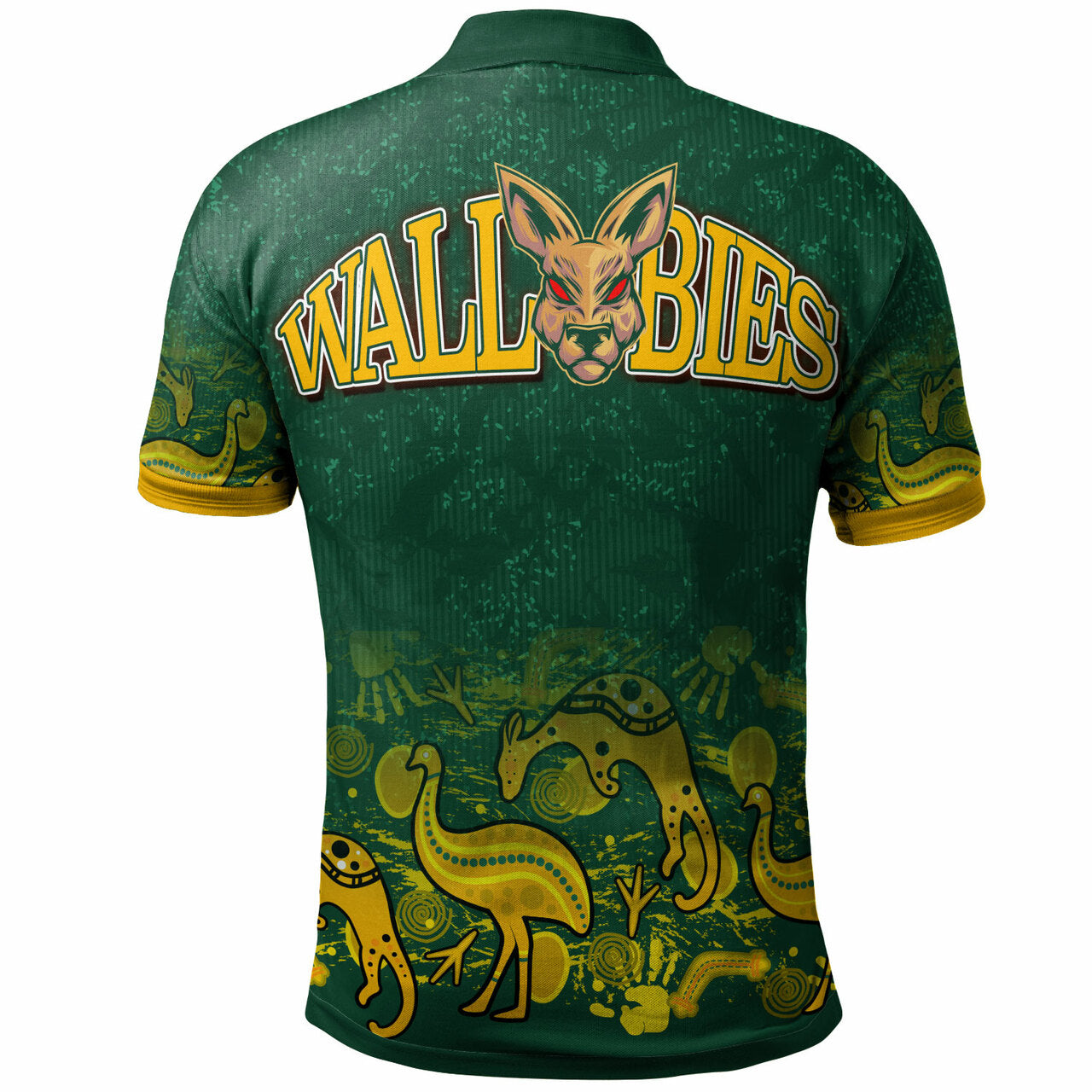 Wallabies Rugby Polo Shirt - Custom Wallabies Aboriginal With Animals Polo Shirt LT10 - Vibe Hoodie Shop