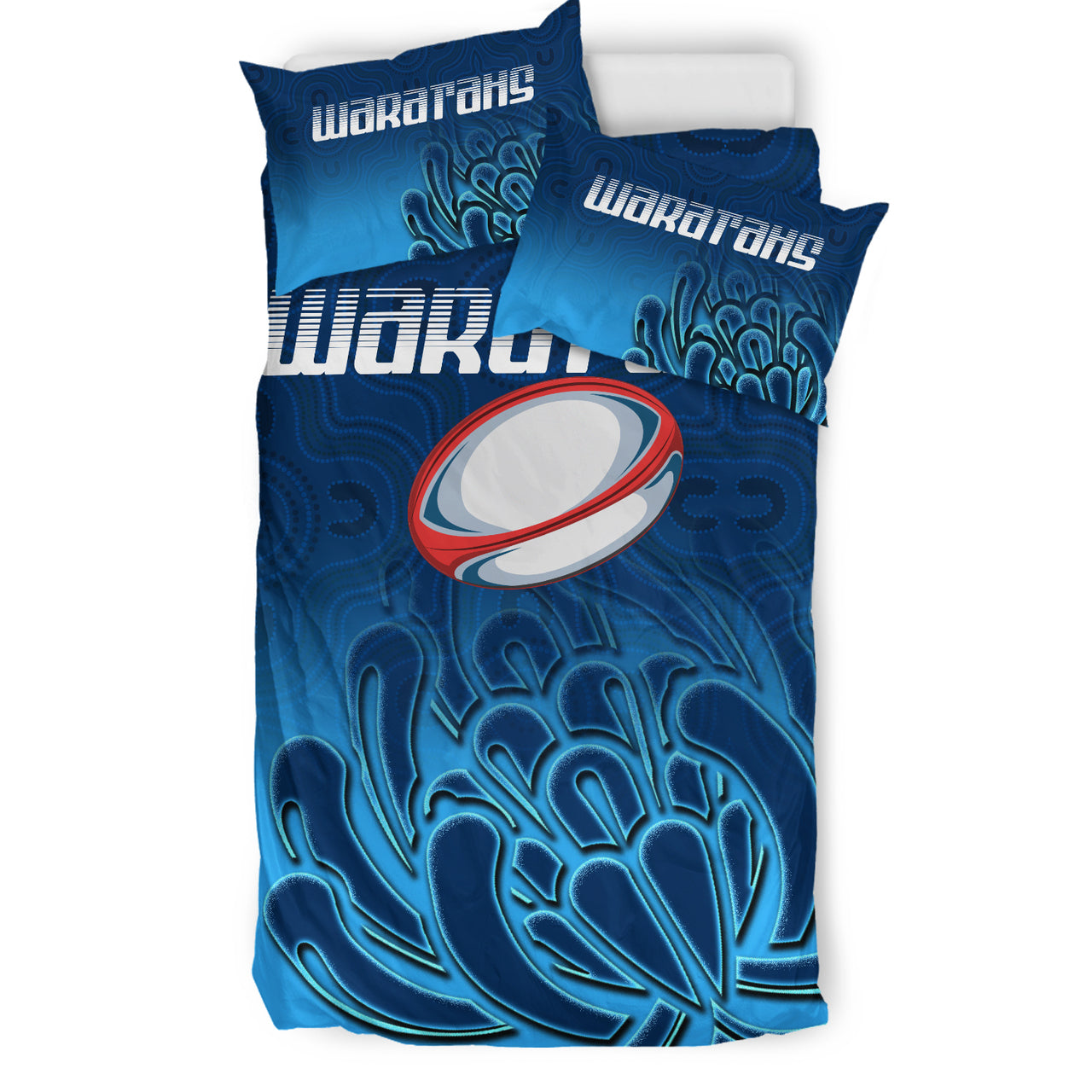 Waratahs Rugby Bedding Set - Custom Australian Native Flowers Bedding Set RLT13 - Vibe Hoodie Shop