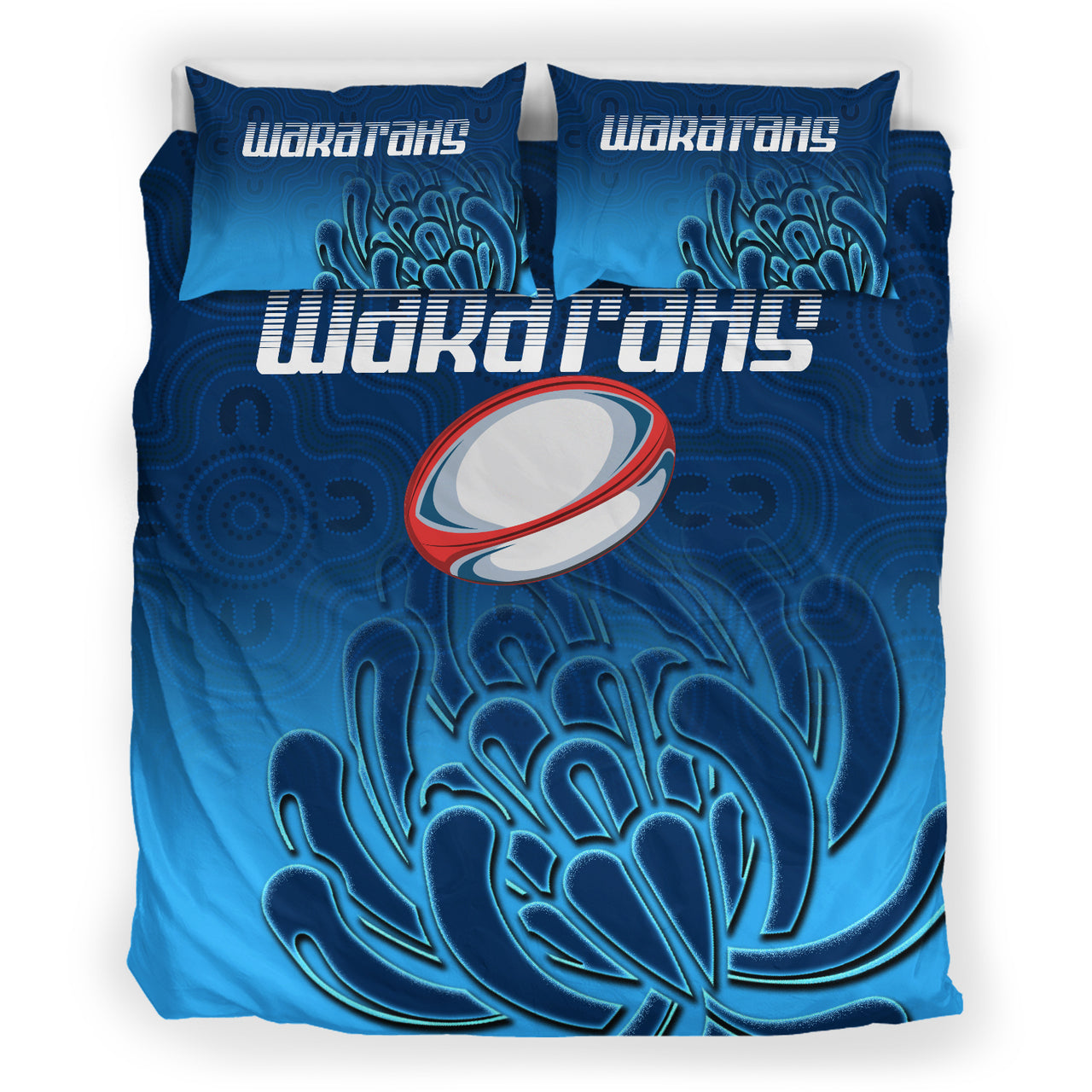 Waratahs Rugby Bedding Set - Custom Australian Native Flowers Bedding Set RLT13 - Vibe Hoodie Shop