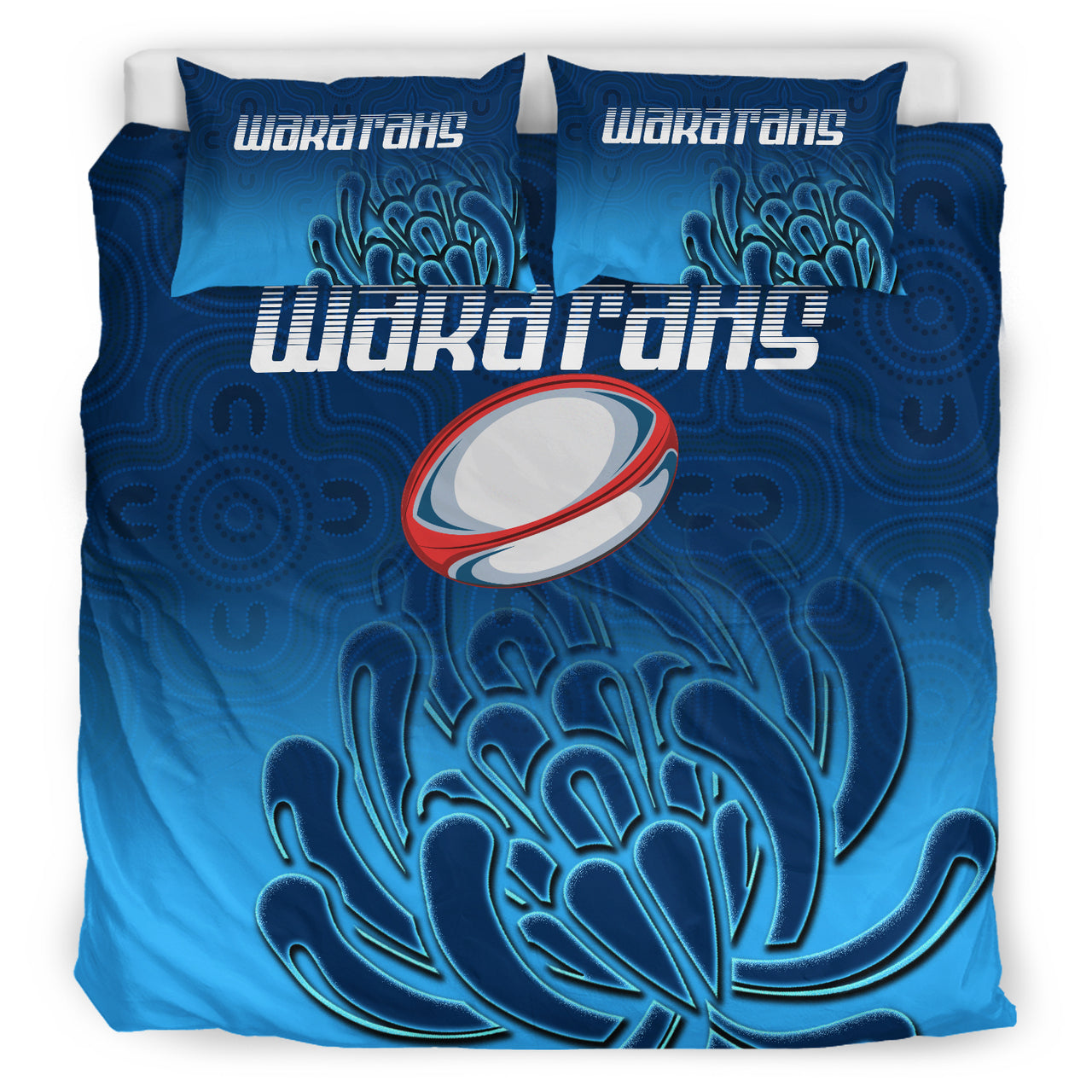 Waratahs Rugby Bedding Set - Custom Australian Native Flowers Bedding Set RLT13 - Vibe Hoodie Shop