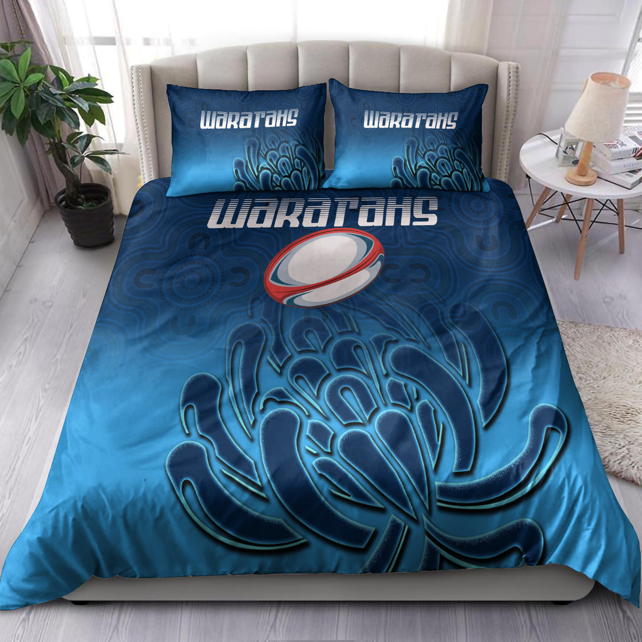 Waratahs Rugby Bedding Set - Custom Australian Native Flowers Bedding Set RLT13 - Vibe Hoodie Shop