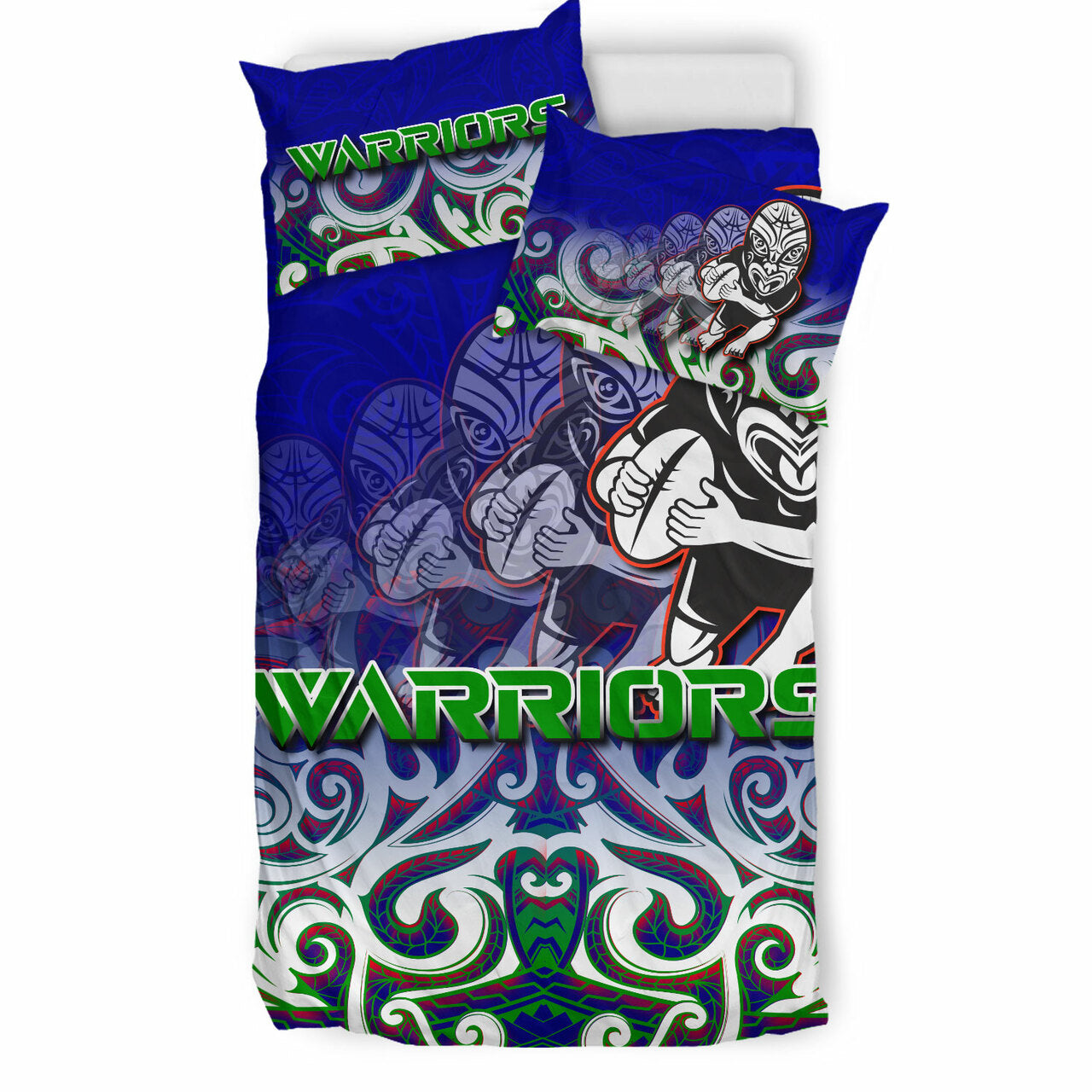 Warriors Rugby Bedding Set - Warriors Ruby Maori Patterns Bedding Set LT10 - Vibe Hoodie Shop