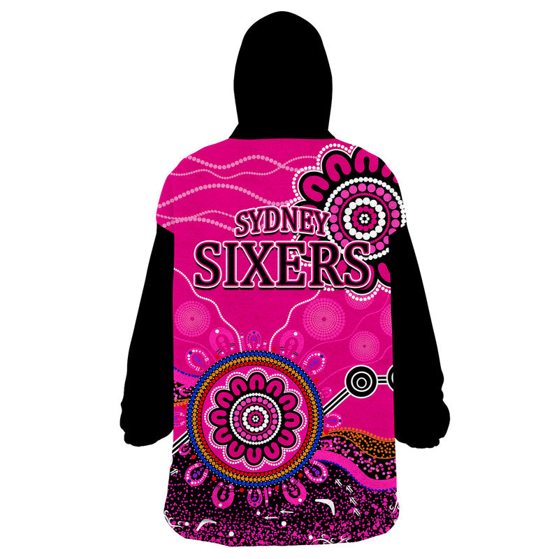 Sydney Sixers Wearable Blanket Hoodie Cricket Indigenous Aboriginal - Vibe Hoodie Shop