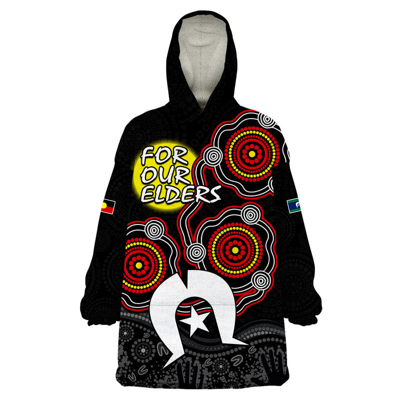 NAIDOC Wearable Blanket Hoodie Aboriginal and Torres Strait Islander - Vibe Hoodie Shop