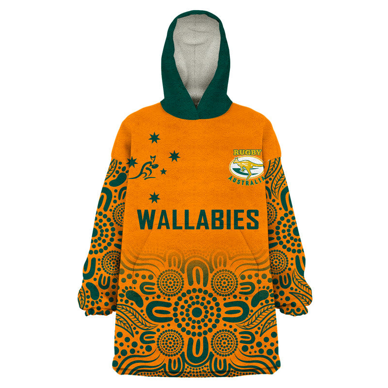 (Custom Personalised) Australia Rugby Wallabies Kangraroos Wearable Blanket Hoodie - Vibe Hoodie Shop